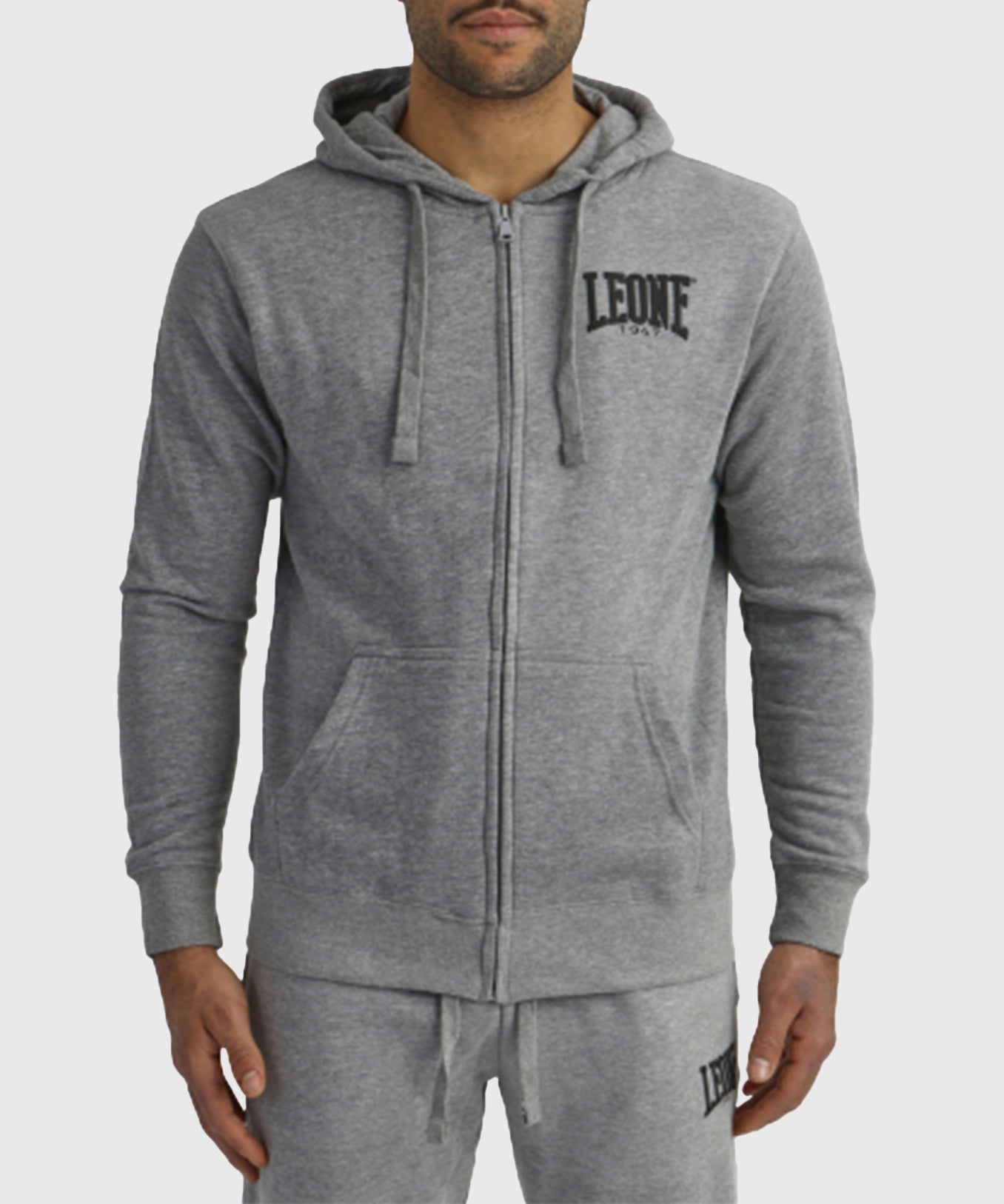 Leone Boxing Felpa con Zip - Grigio