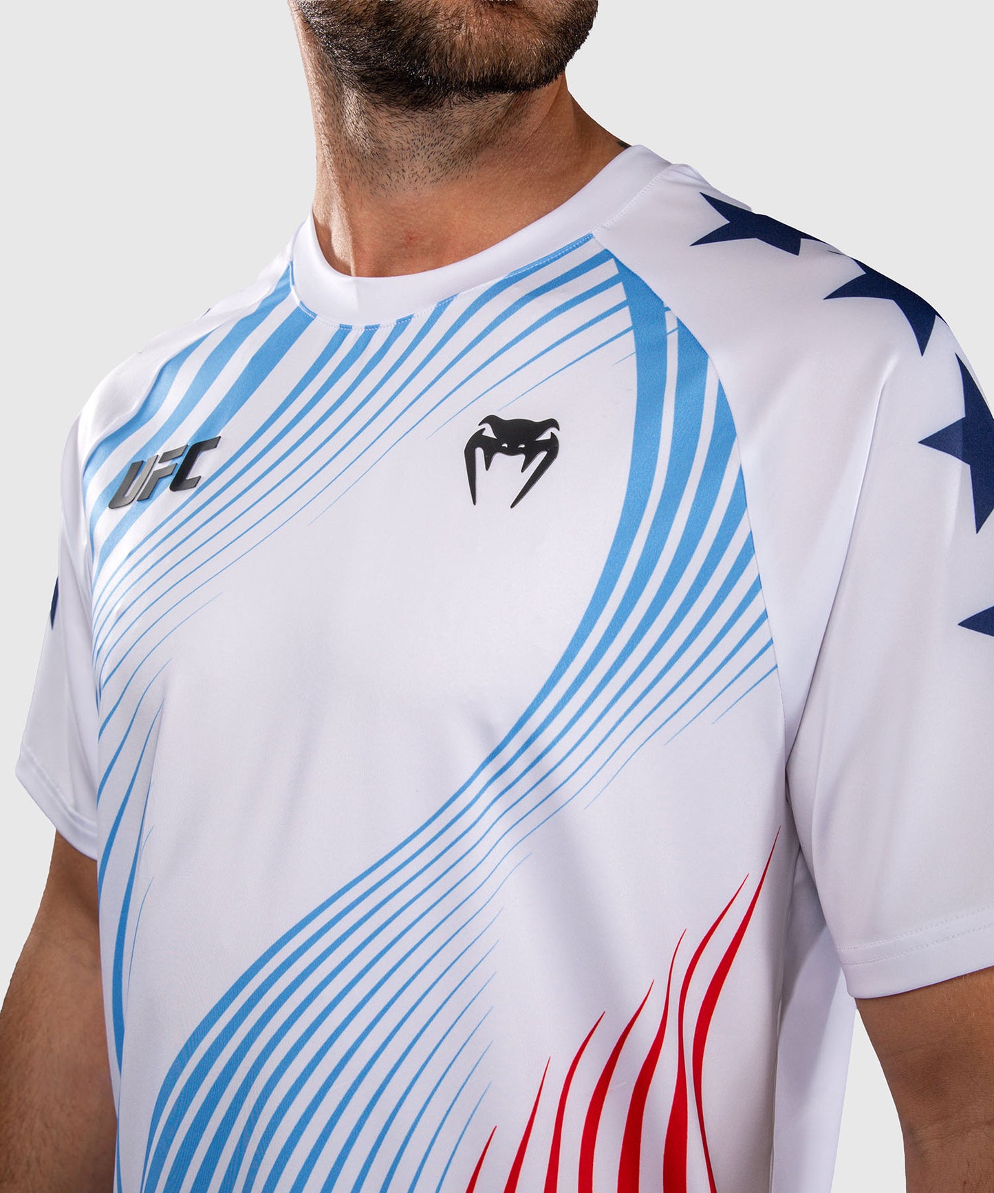 Official UFC Freedom 250 by Venum Authentic Fight Night Maillot Walkout pour homme - Blanc
