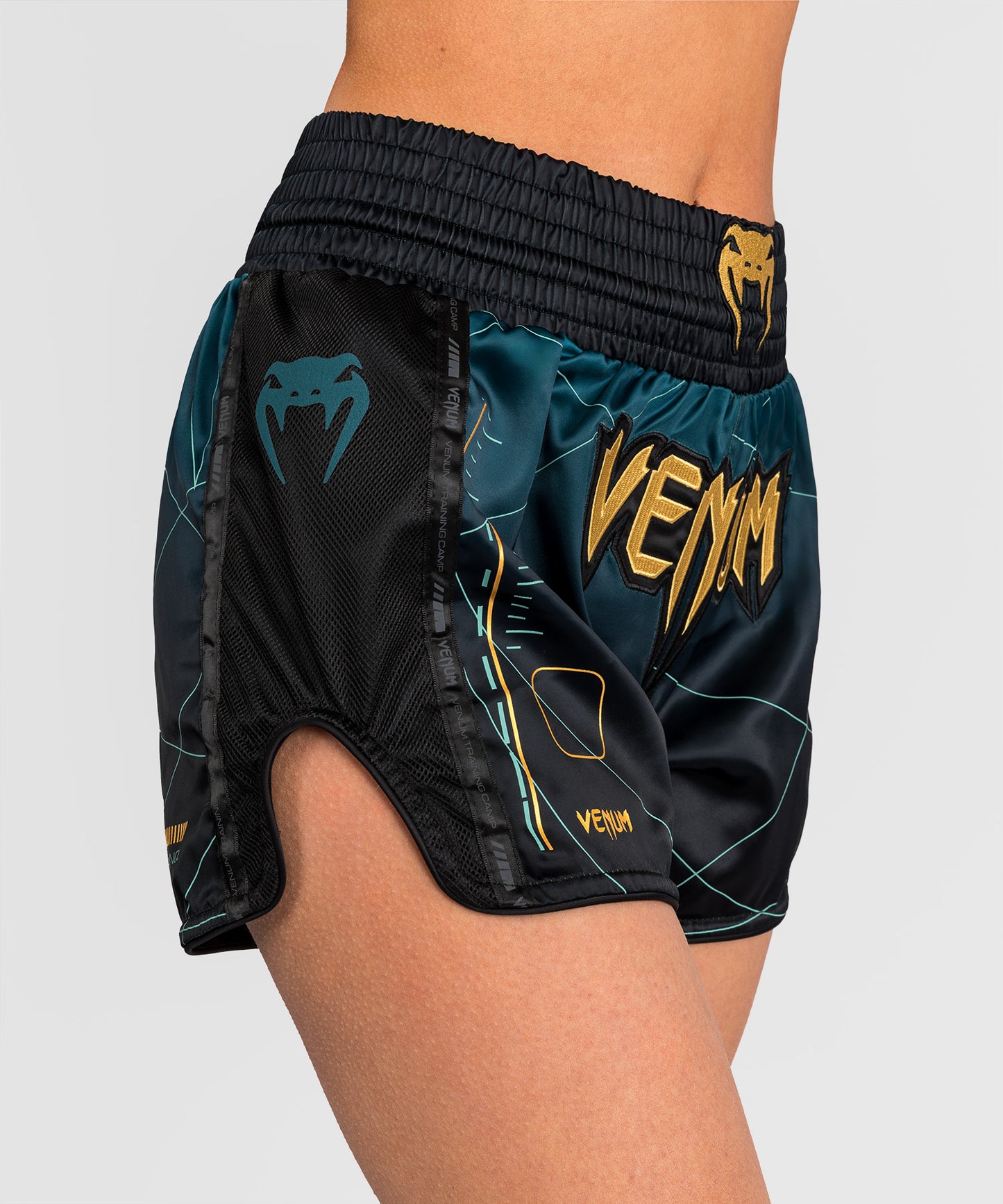 Venum Tactical XT Pantaloncini Muay Thai da donna - Nero/verde bosco
