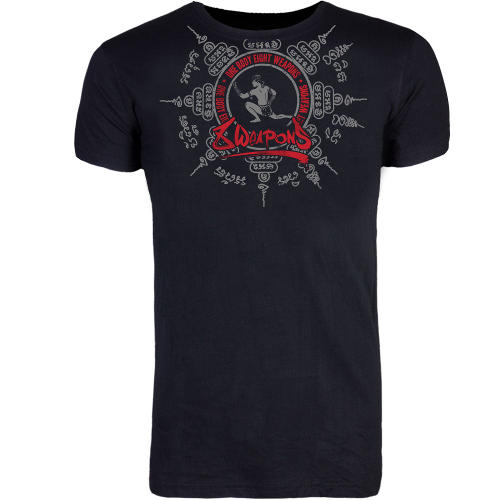 T-shirt 8 Weapons Eight Ways S - Noir