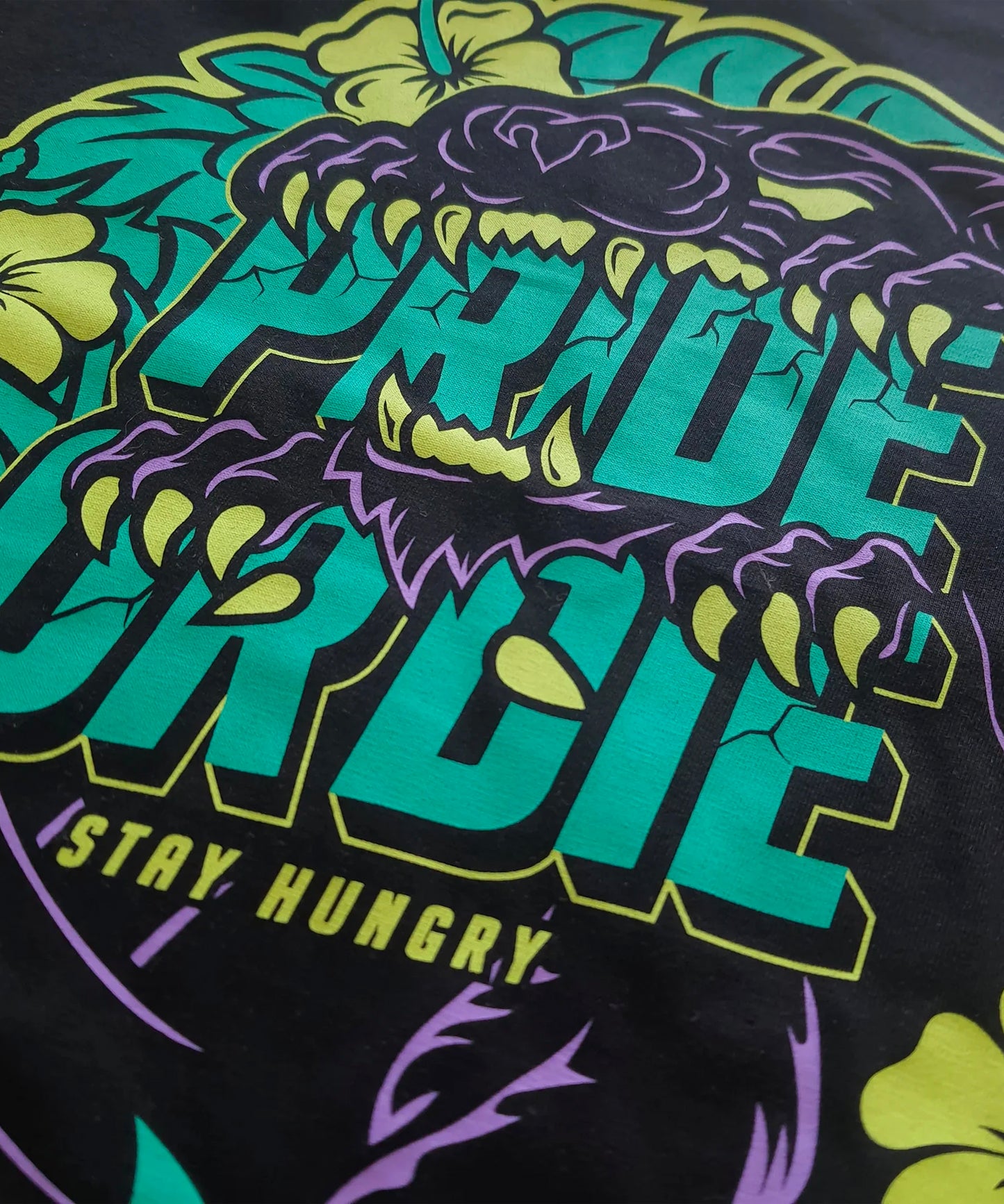 T-shirt Pride Or Die Stay Hungry - Noir