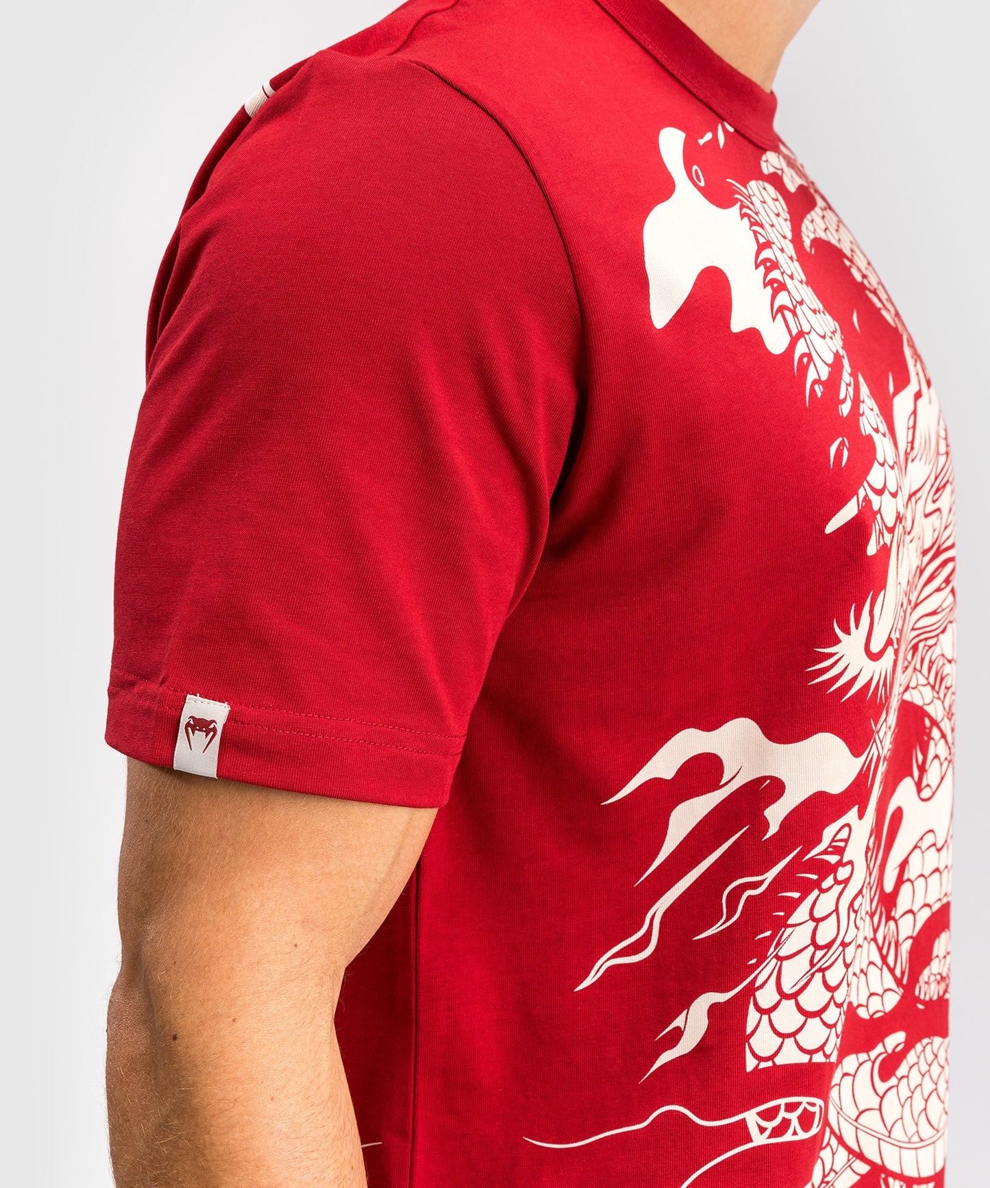 T-shirt Venum Dragon’s Flight - Rouge Cerise/Blanc crème