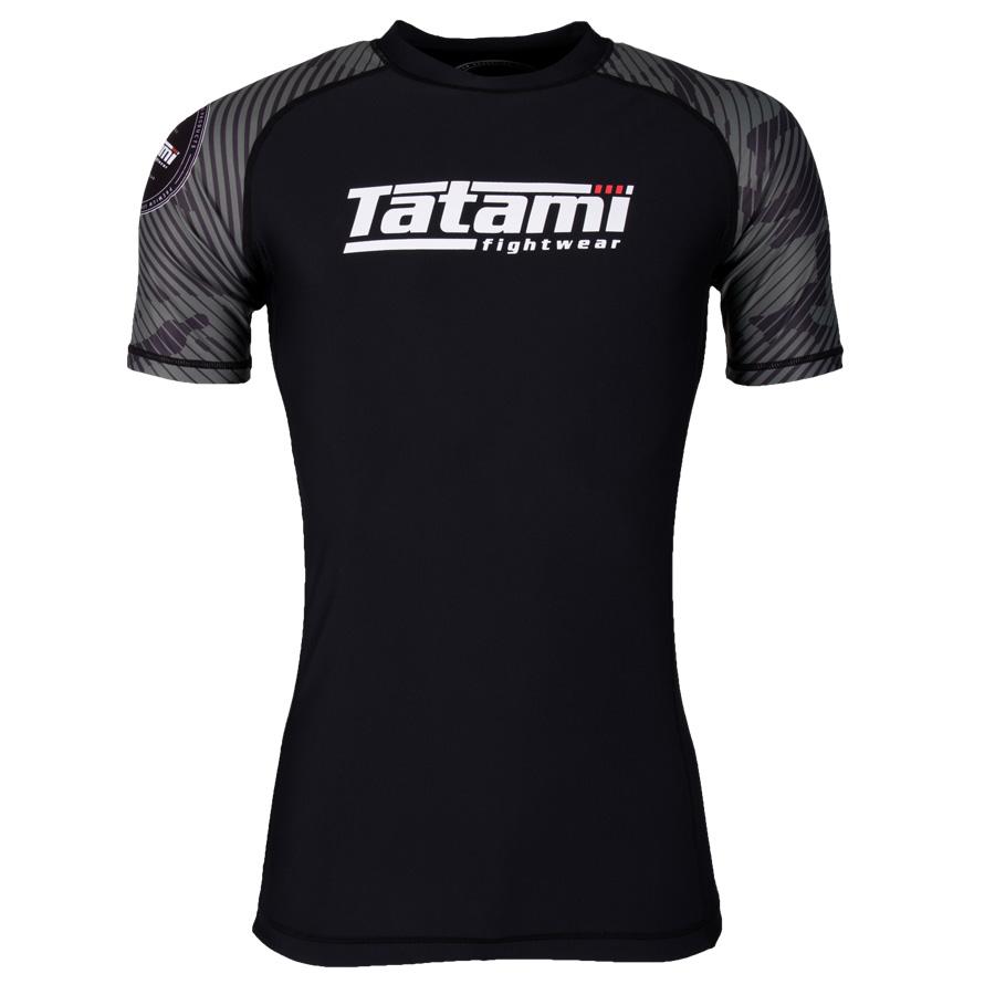 Rashguard Tatami Manches courtes Renegade Green Camo - Noir