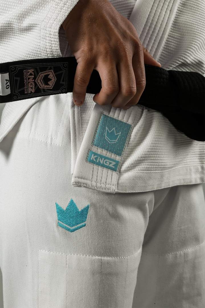 Kingz The One JJB Kimonos - Women - White/Sky Blue