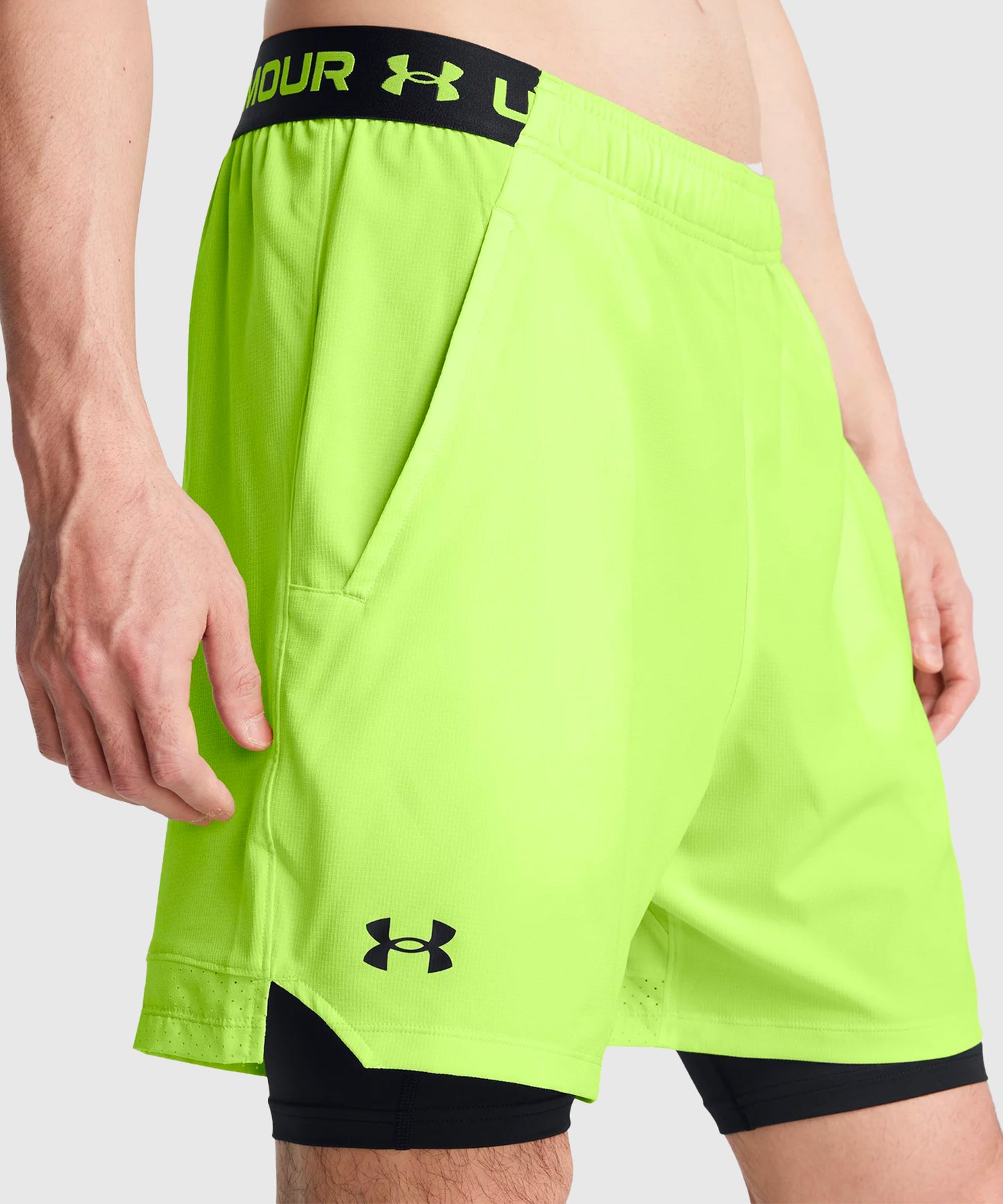 Short Under Armour 2-En-1 Ua Vanish Woven - Jaune Fluo