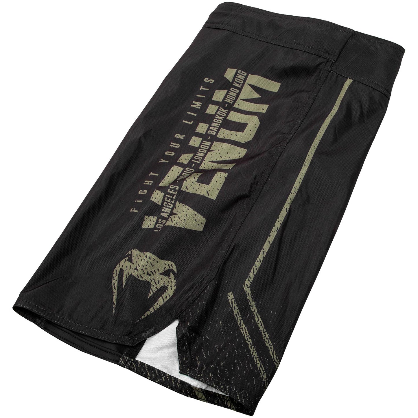 Venum Signature Fightshorts - Black/Khaki - Exclusive