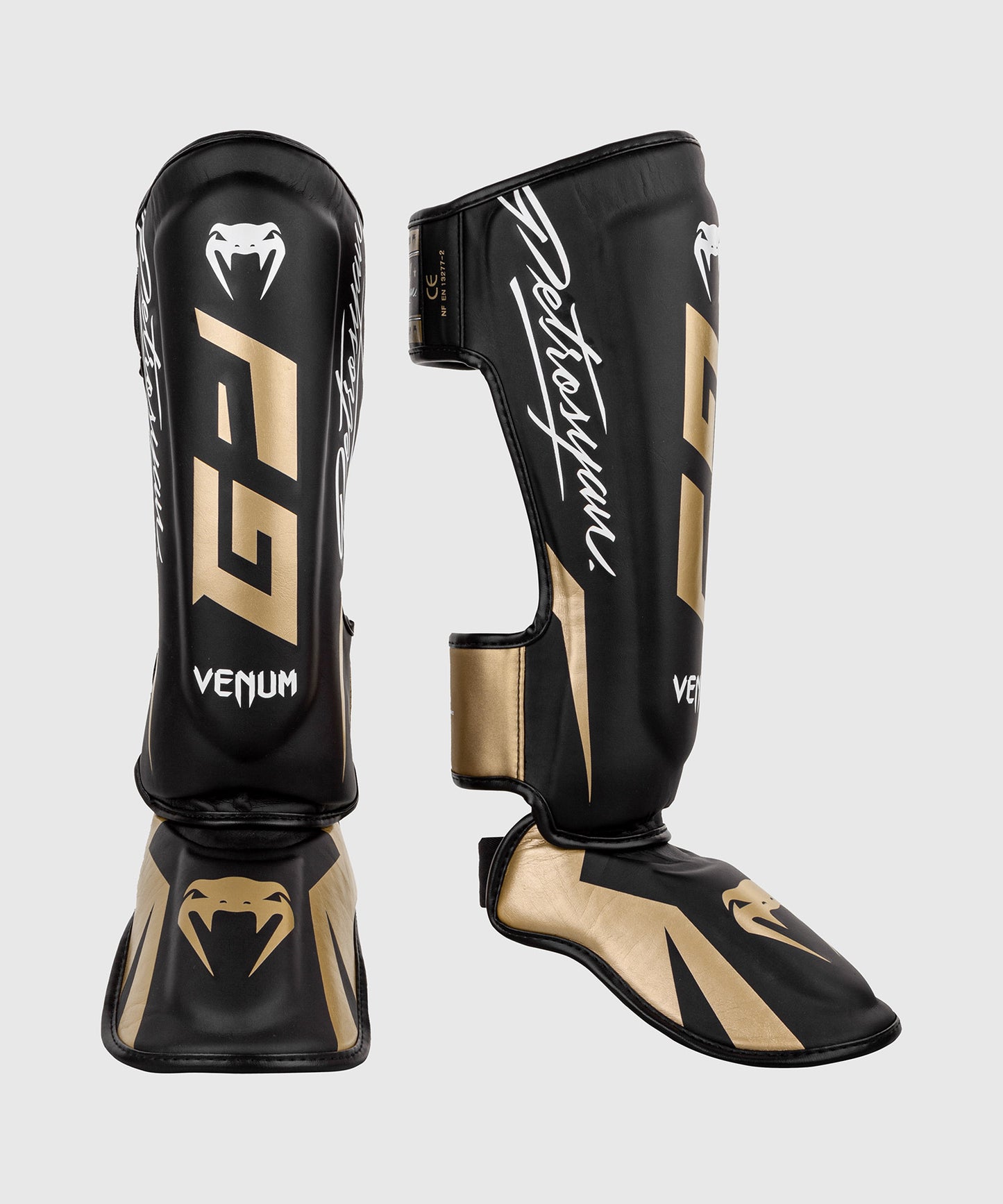 Venum Petrosyan Shinguards - Black/Gold