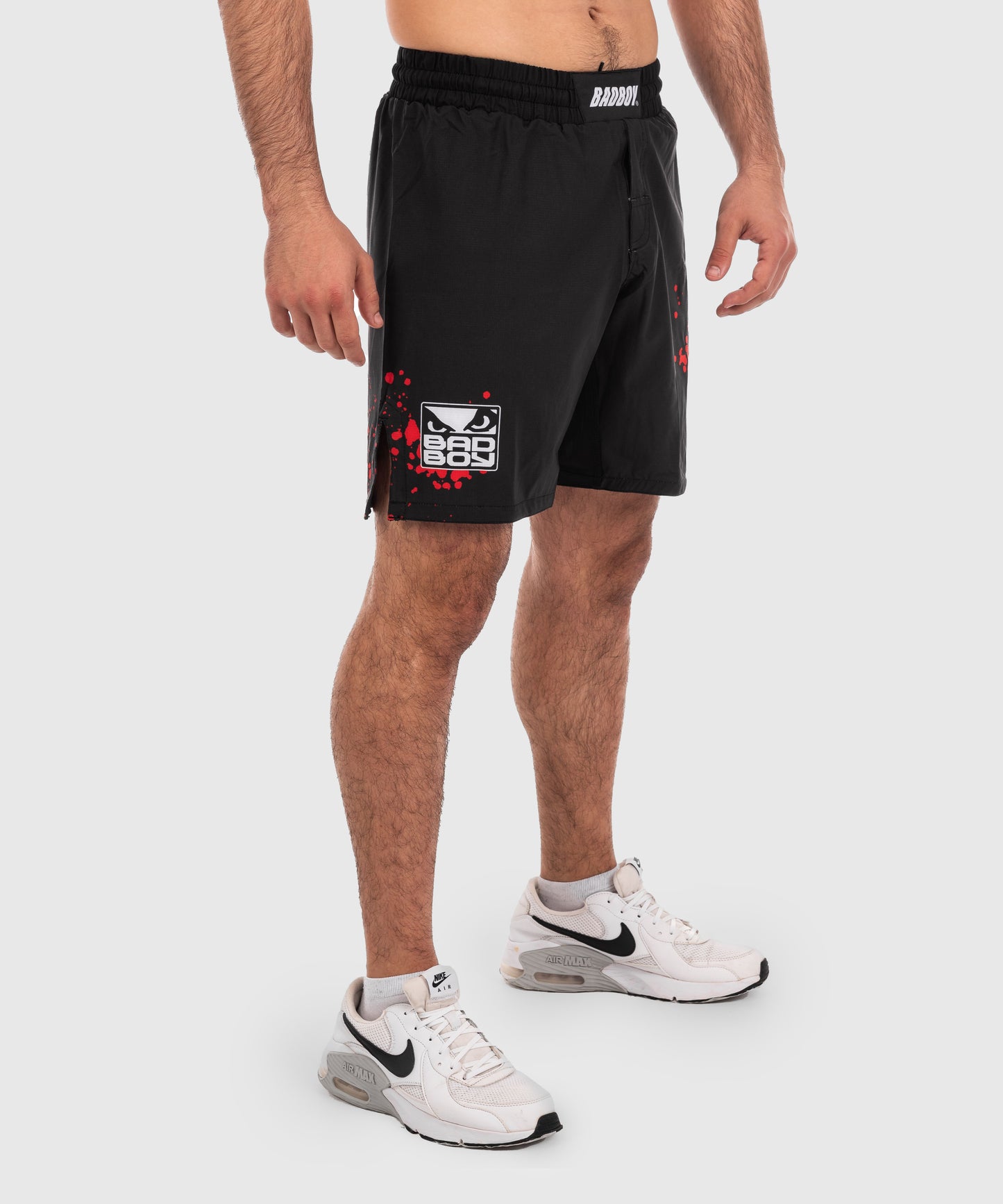 Bad Boy Splatter Fightshorts - Negro/Rojo