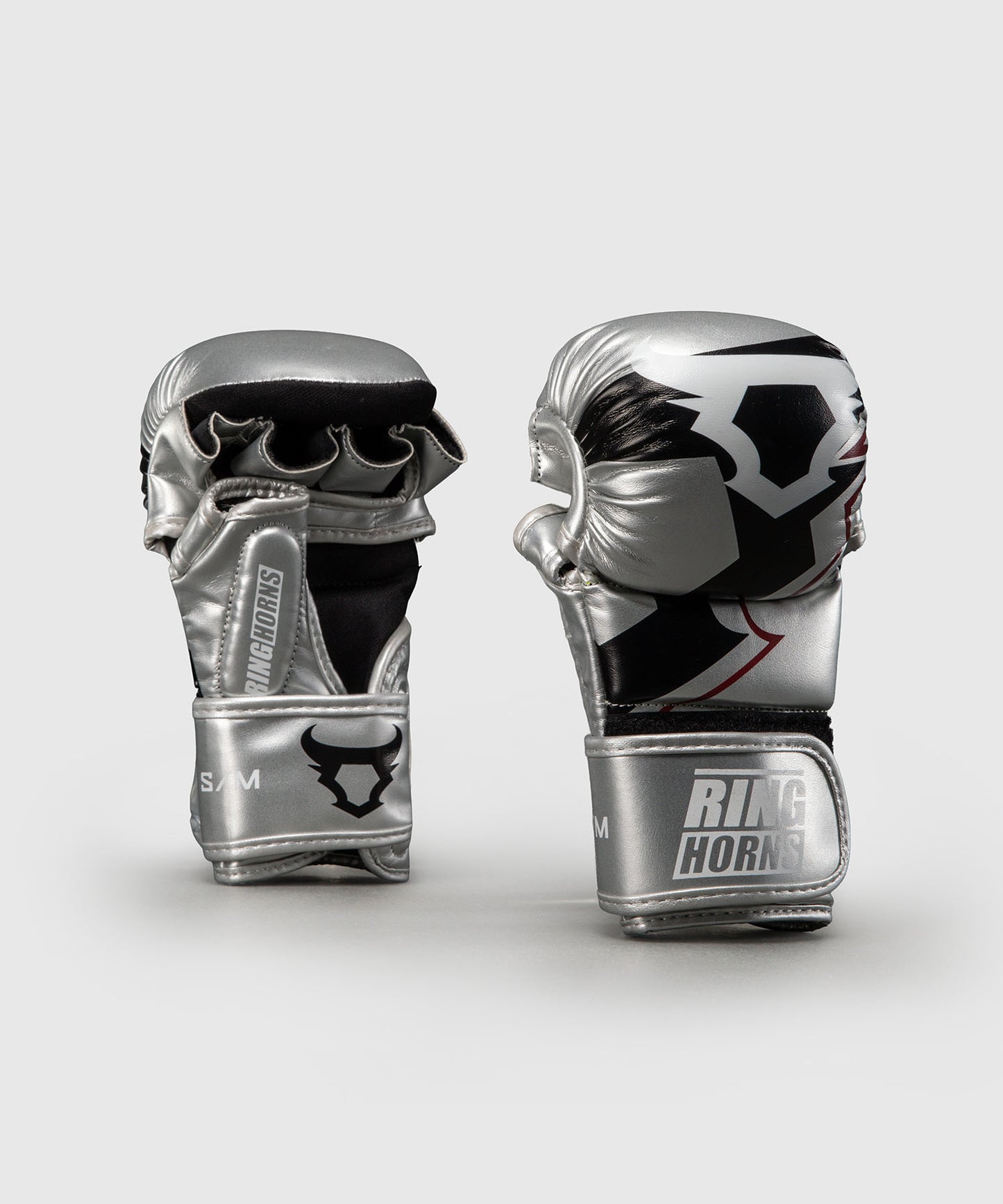 Venum Ringhorns Charger MMA-Sparring-Handschuhe - Silber/Schwarz