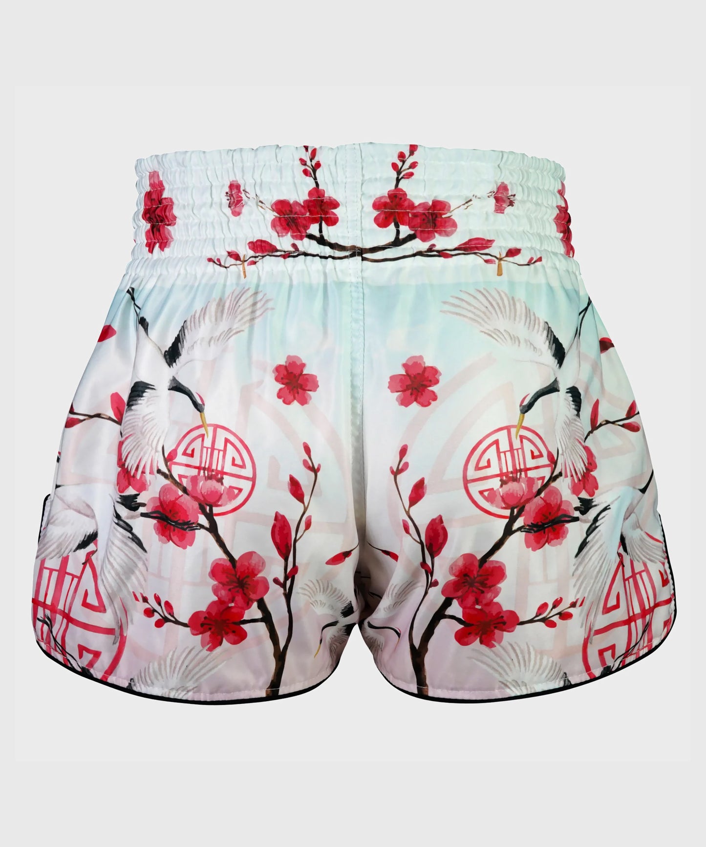 Tuff Retro Style Akai Tsuru The Red Crane Muay Thai Shorts - Weiß