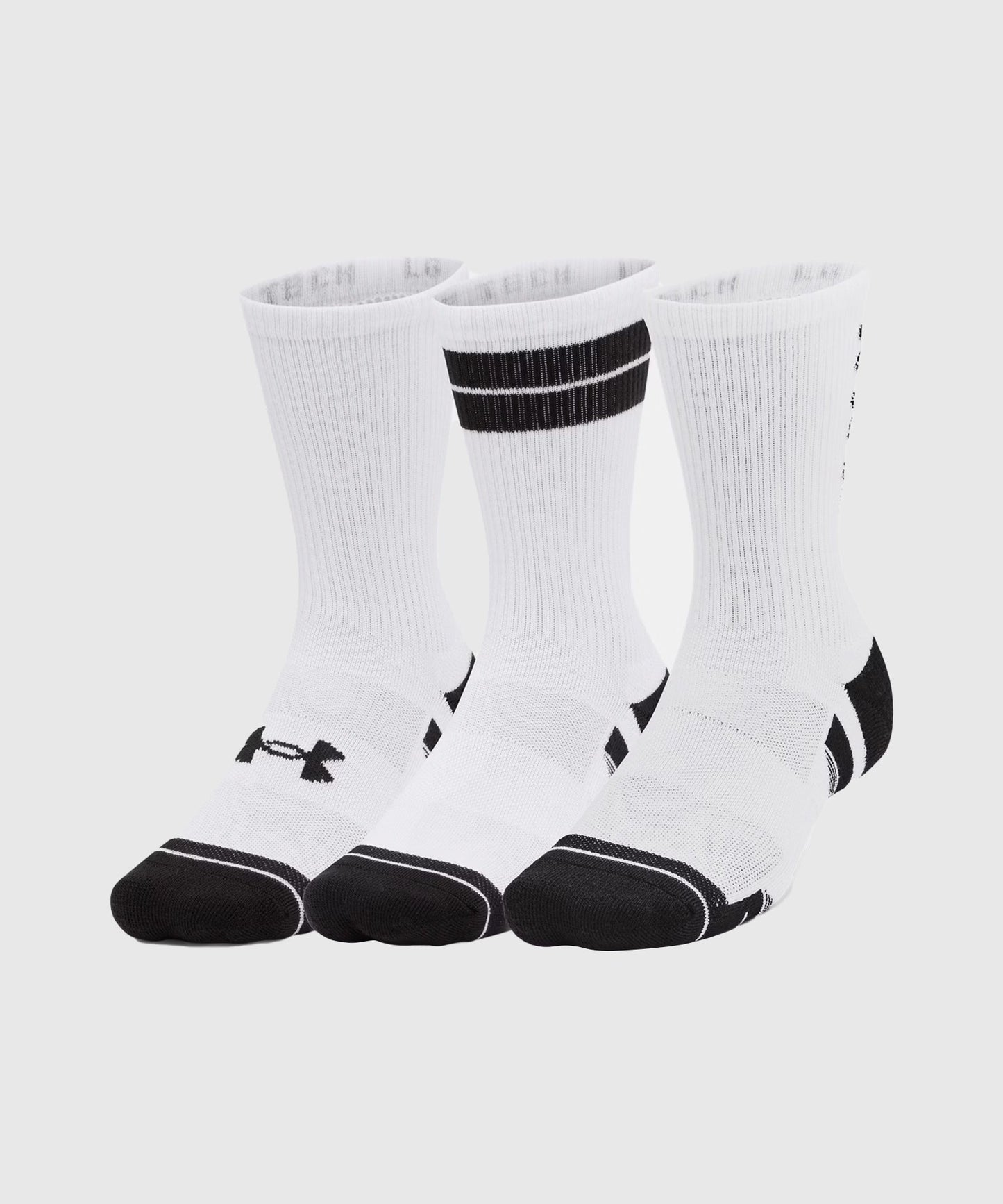 Lot De 3 Paires De Chaussettes Hautes Under Armour Ua Performance Tech - White
