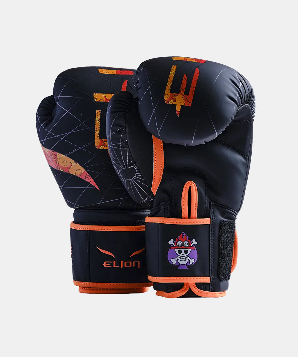 Elion X One Piece Ace Boxing Gloves - Black/Orange