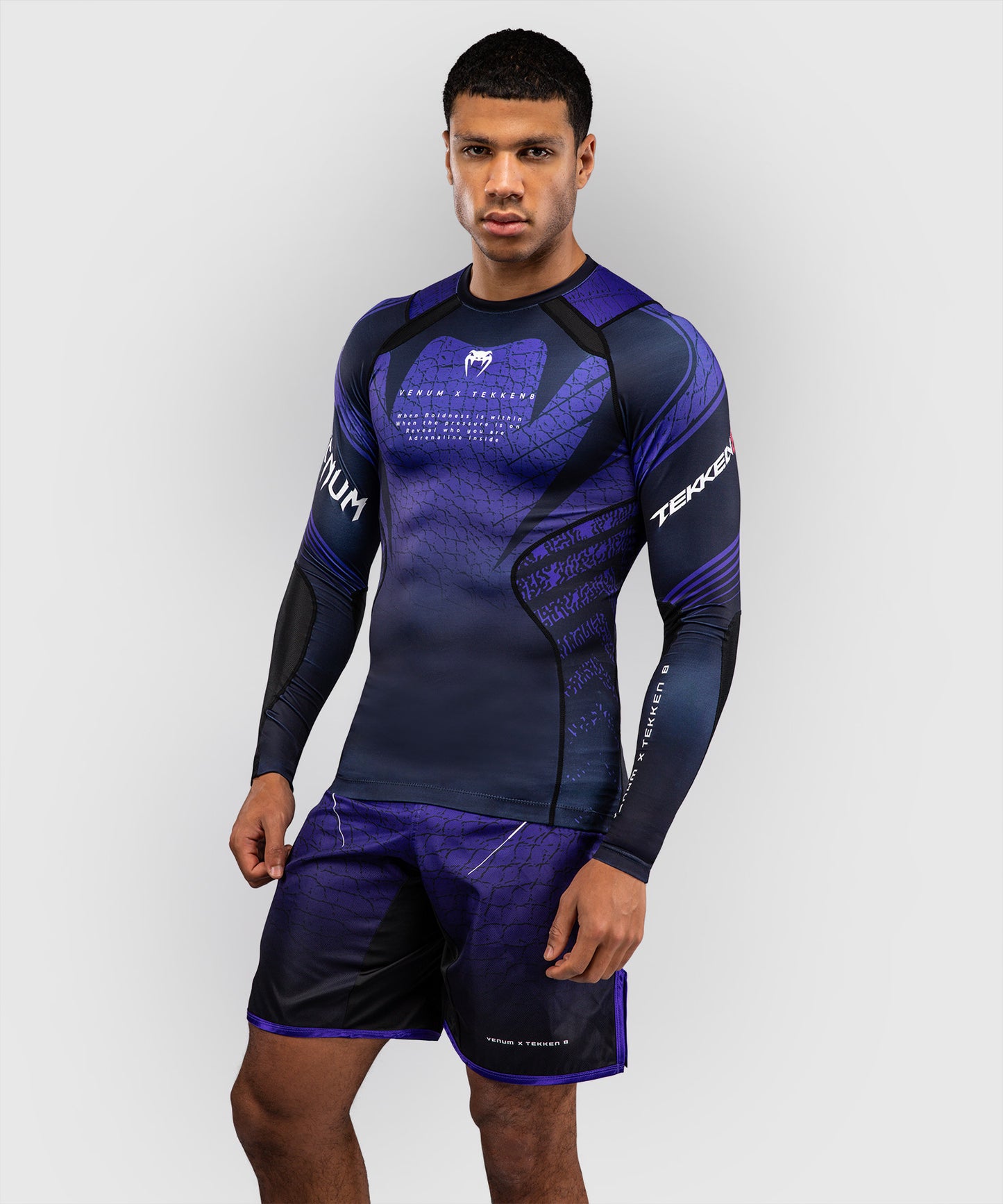 Venum x TEKKEN 8 Long Sleeve Rashguard - Kazuya - Black/Purple