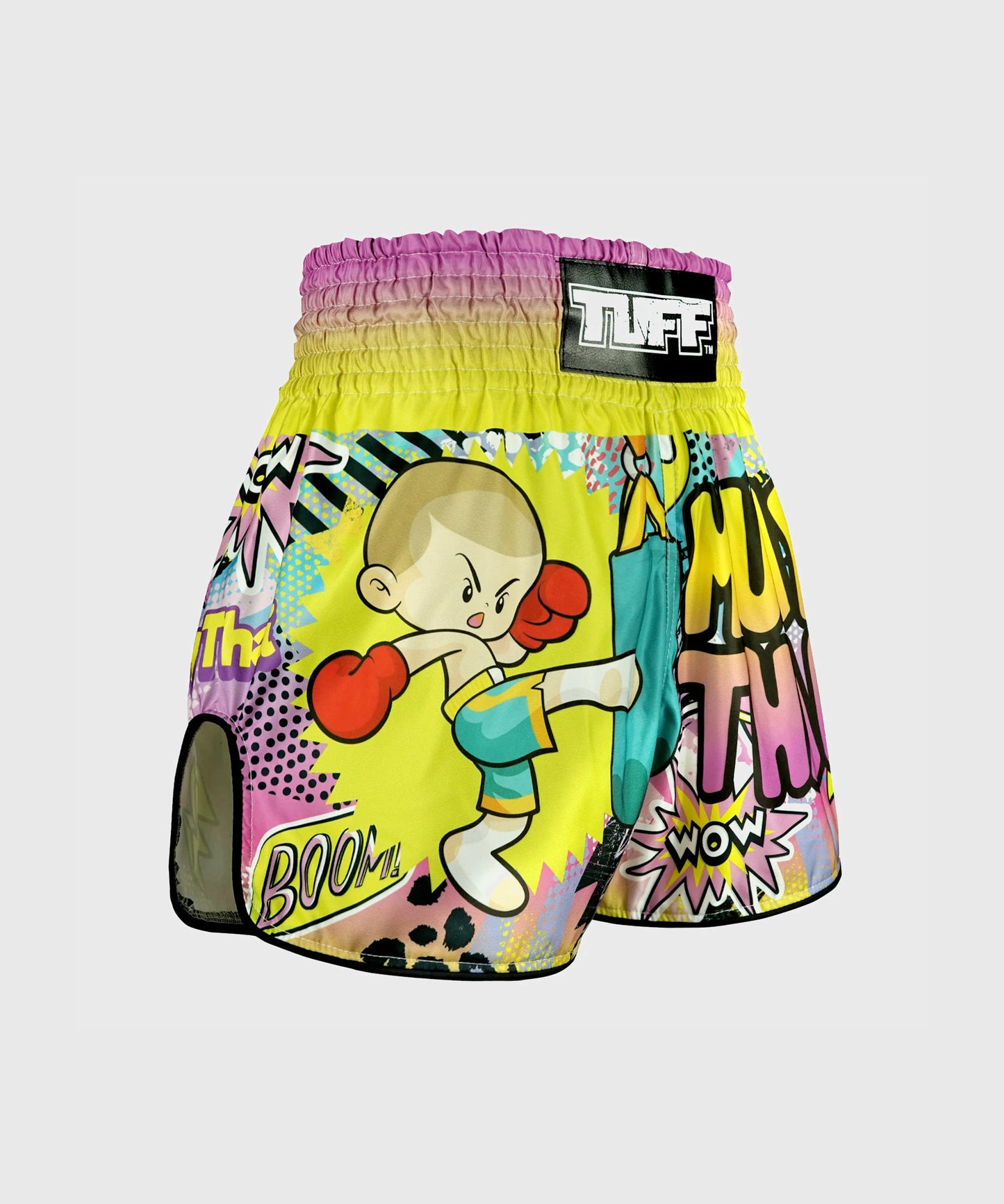 Tuff Retro Style The Savage Boy Muay Thai Shorts - Gelb