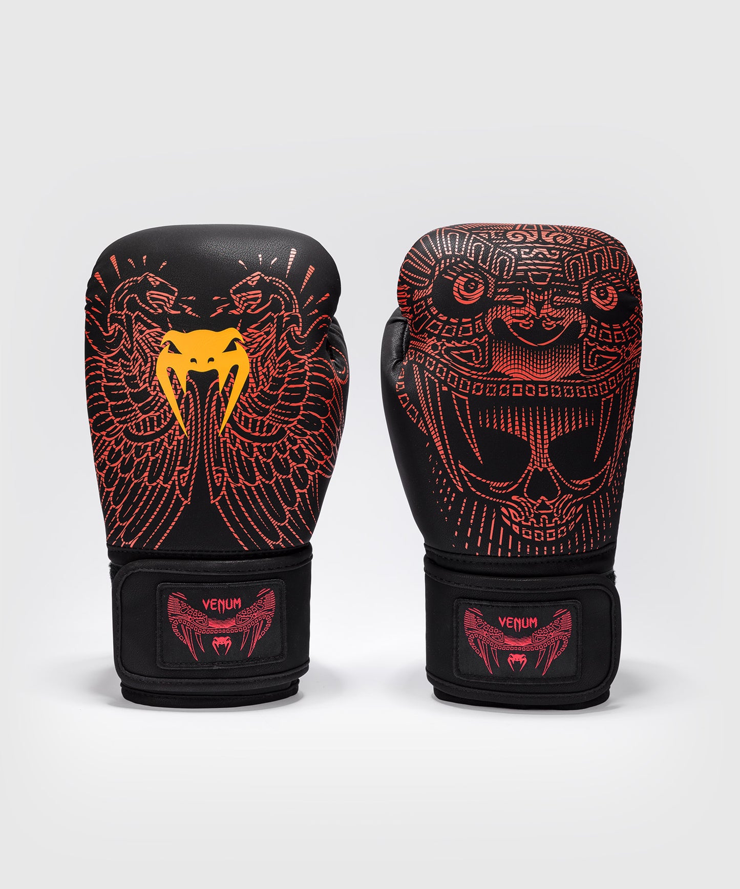 Gants de Boxe Venum Quetzal Fury - Noir/Rouge Fury/Mandarine