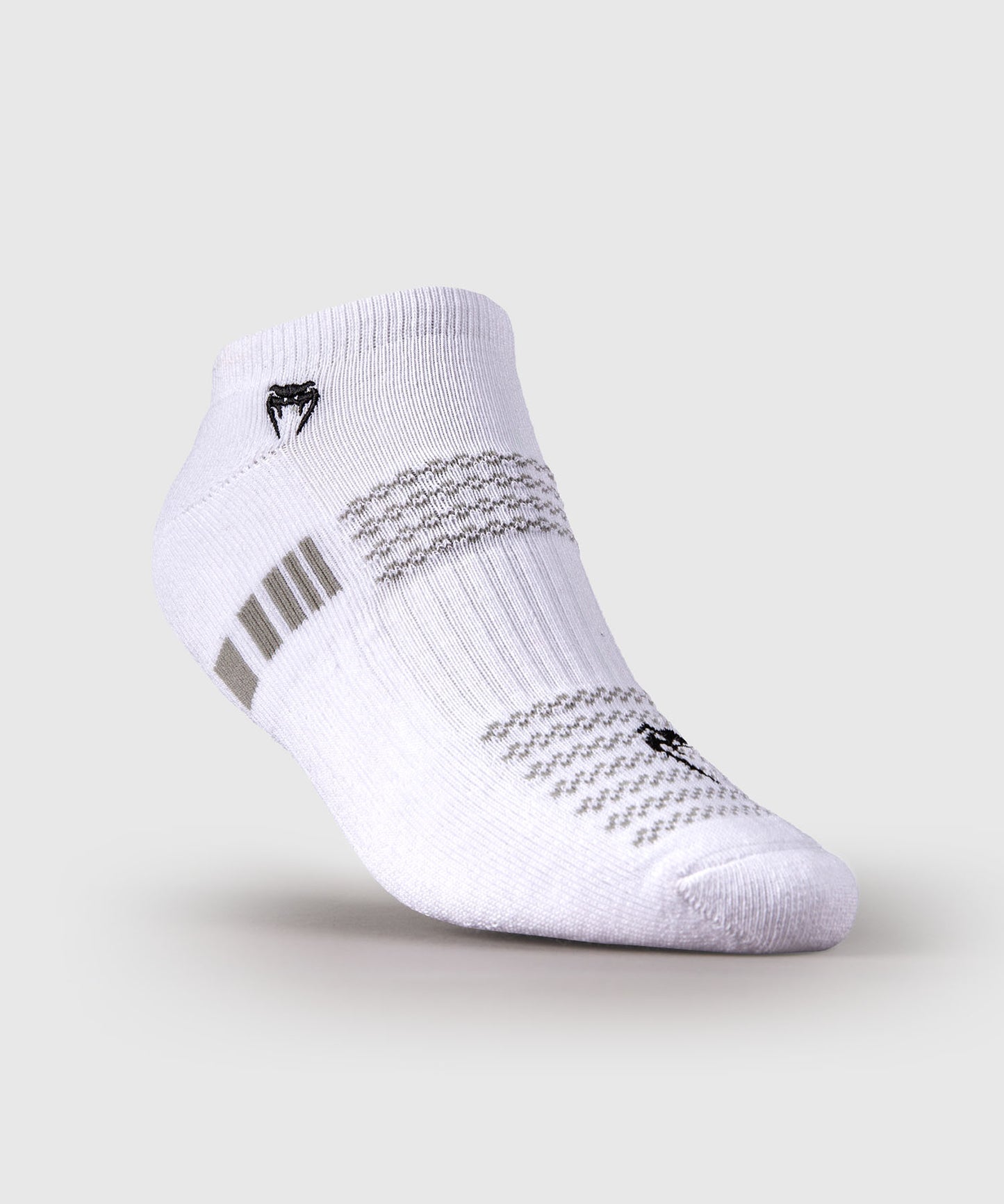 Venum Vector No-Show Socks 3 Pack - White/Grey