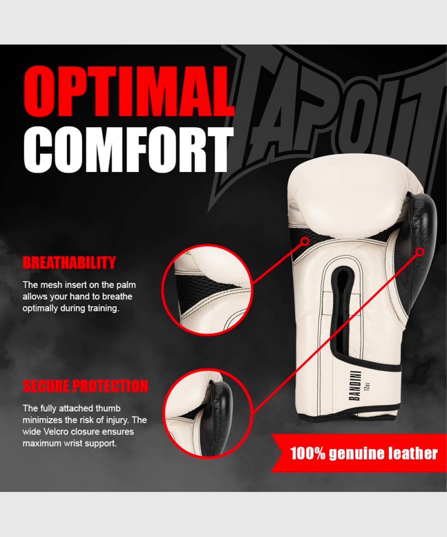 Tapout Bandini Guantes de Boxeo - Crudo