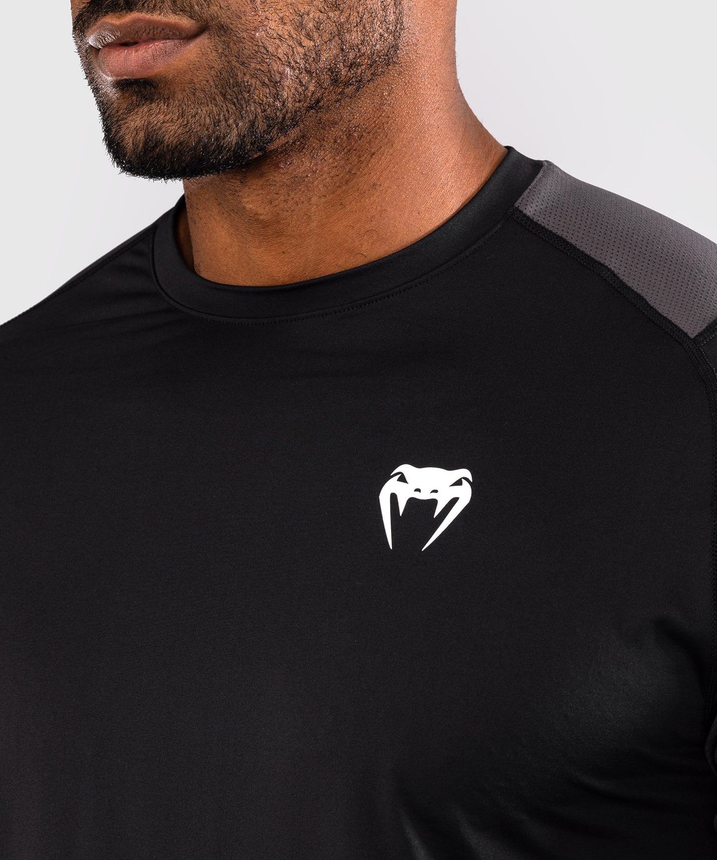 Venum Rapid Camiseta Dry-Tech - Negro/Gris Tormenta