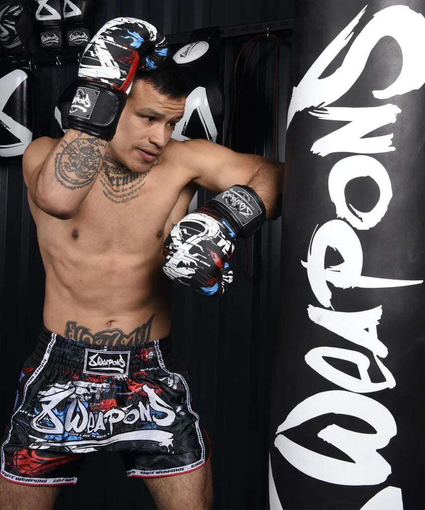 Short de Muay Thai 8 Weapons Cut Like A Blade 2.0 - Noir