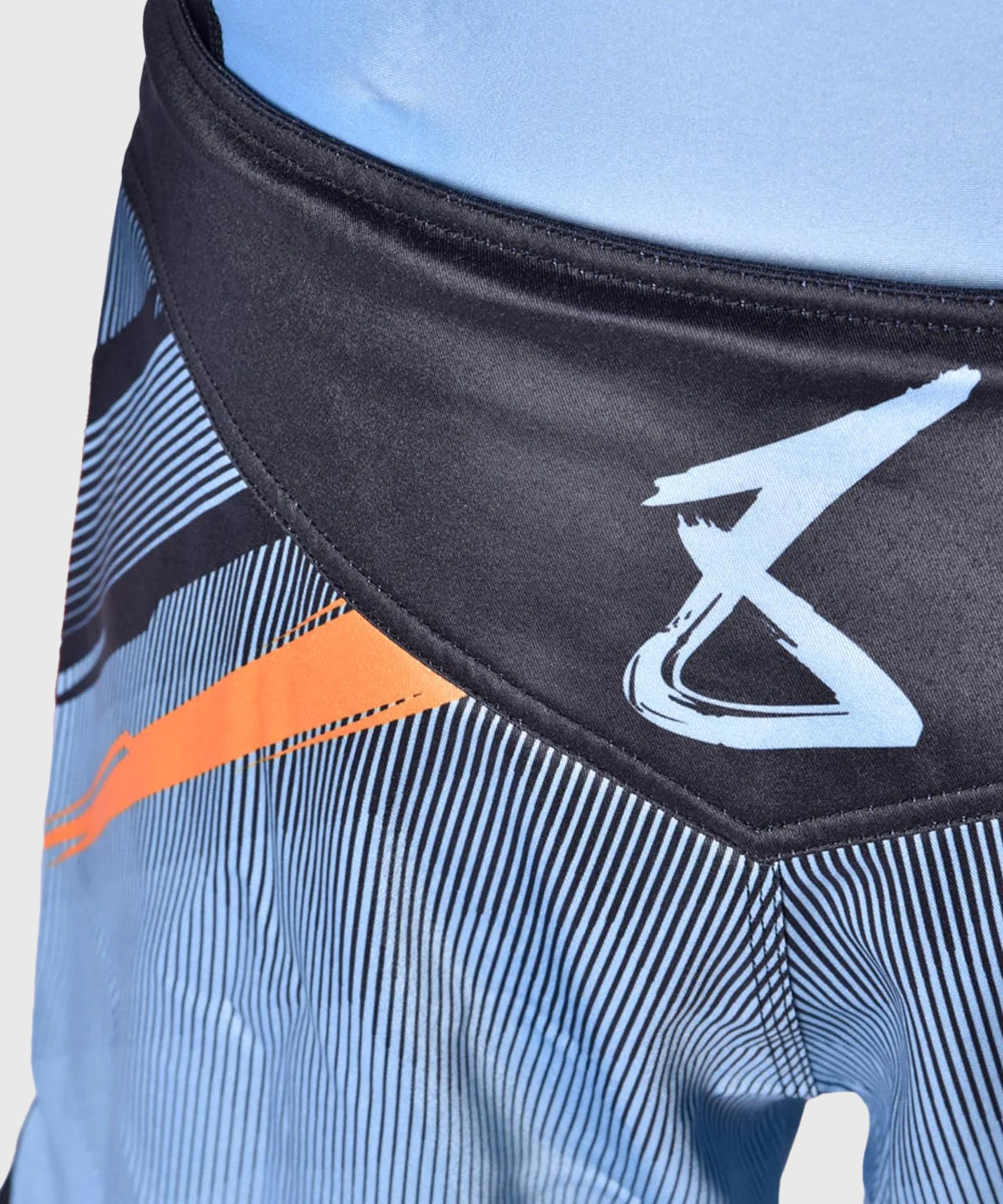 8 Weapons Shift Fight Shorts - Blue/Black/Orange