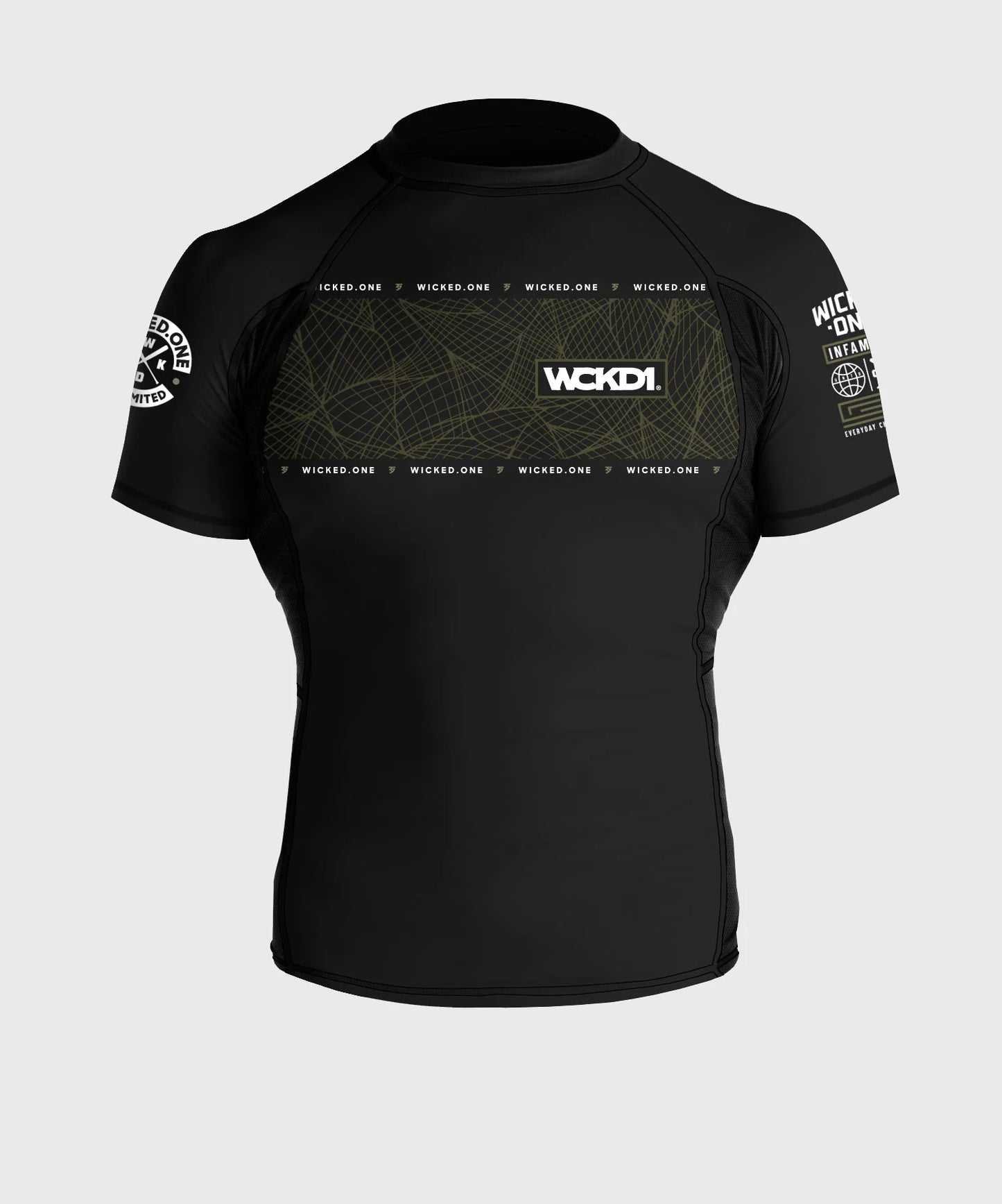 Rashguard À Manches Courtes Wicked One Metavers - Noir/ Kaki