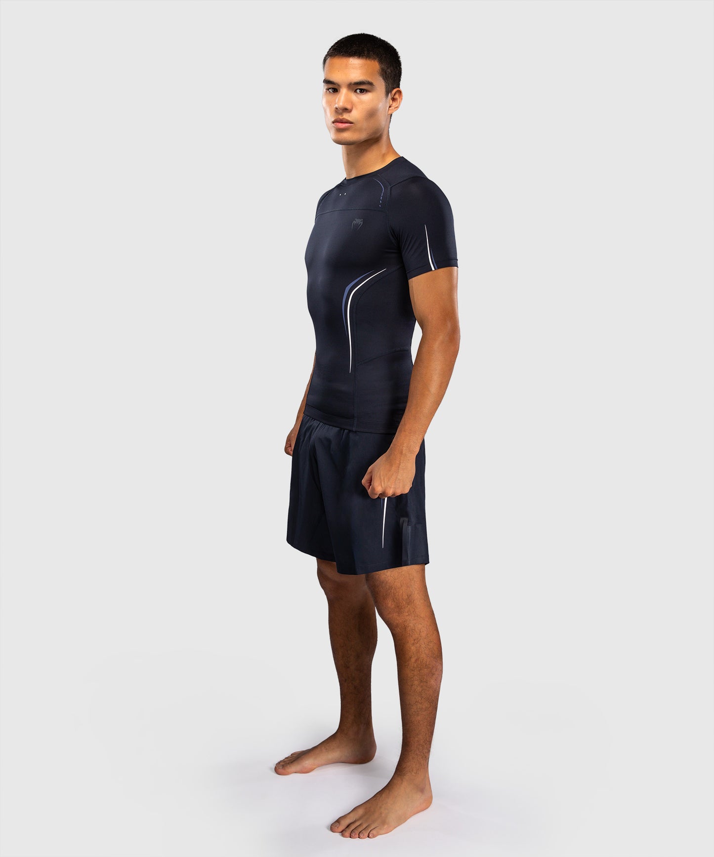 Venum G-Core Rashguard a Maniche Corte - Blu Navy/Bianco