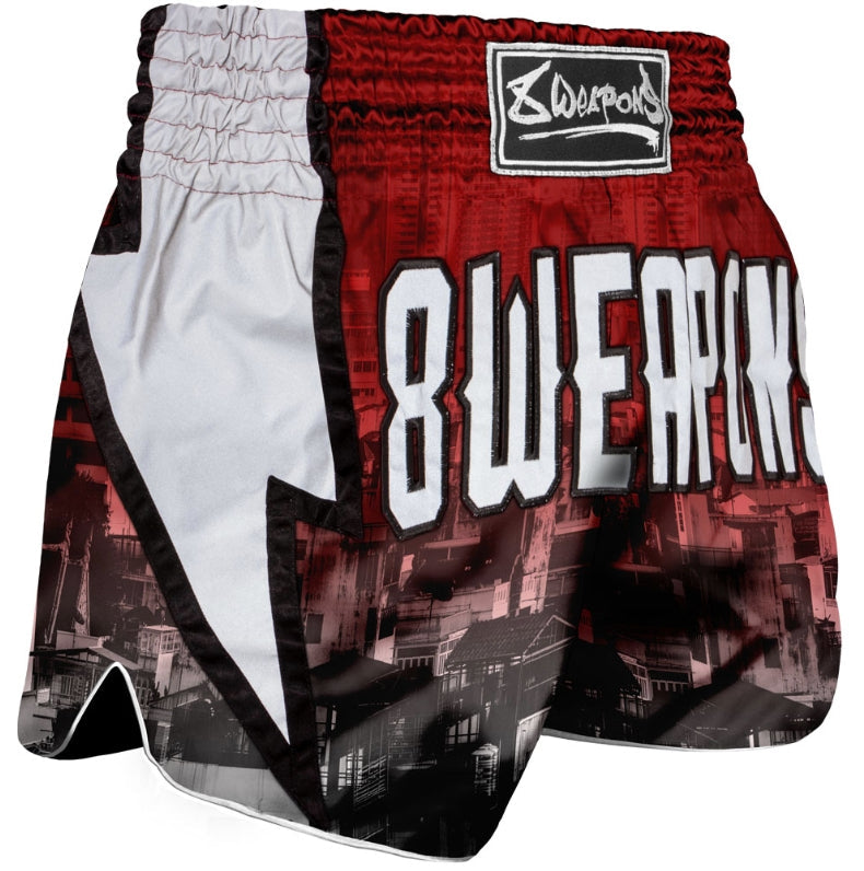 Short de Muay Thai 8 Weapons Lightning Rouge Red City