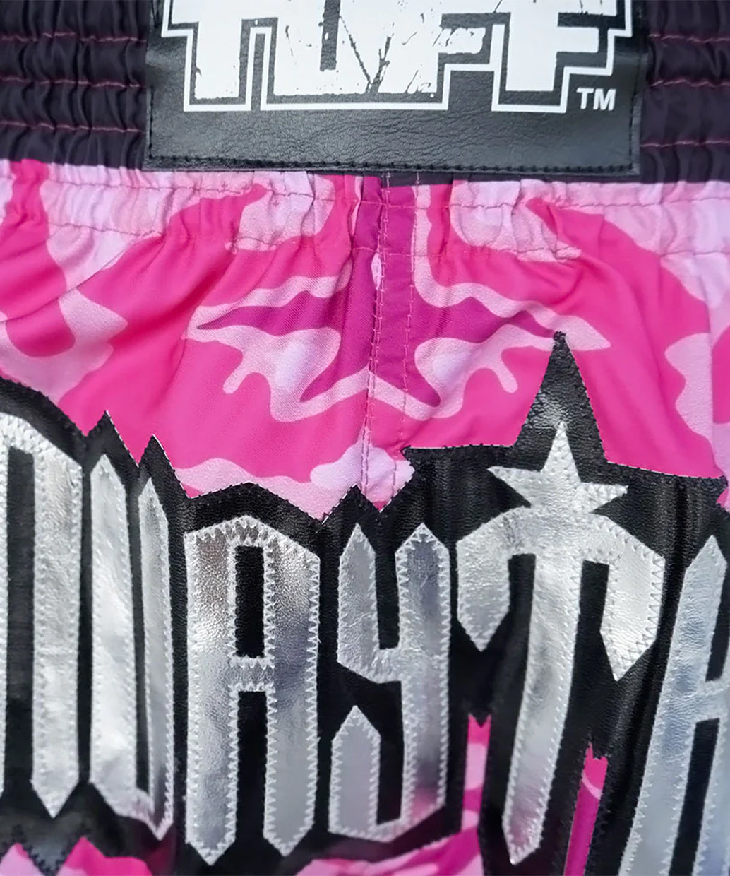 Short Muay Thai Tuff "Pink Military Camouflage" - Rose/Noir