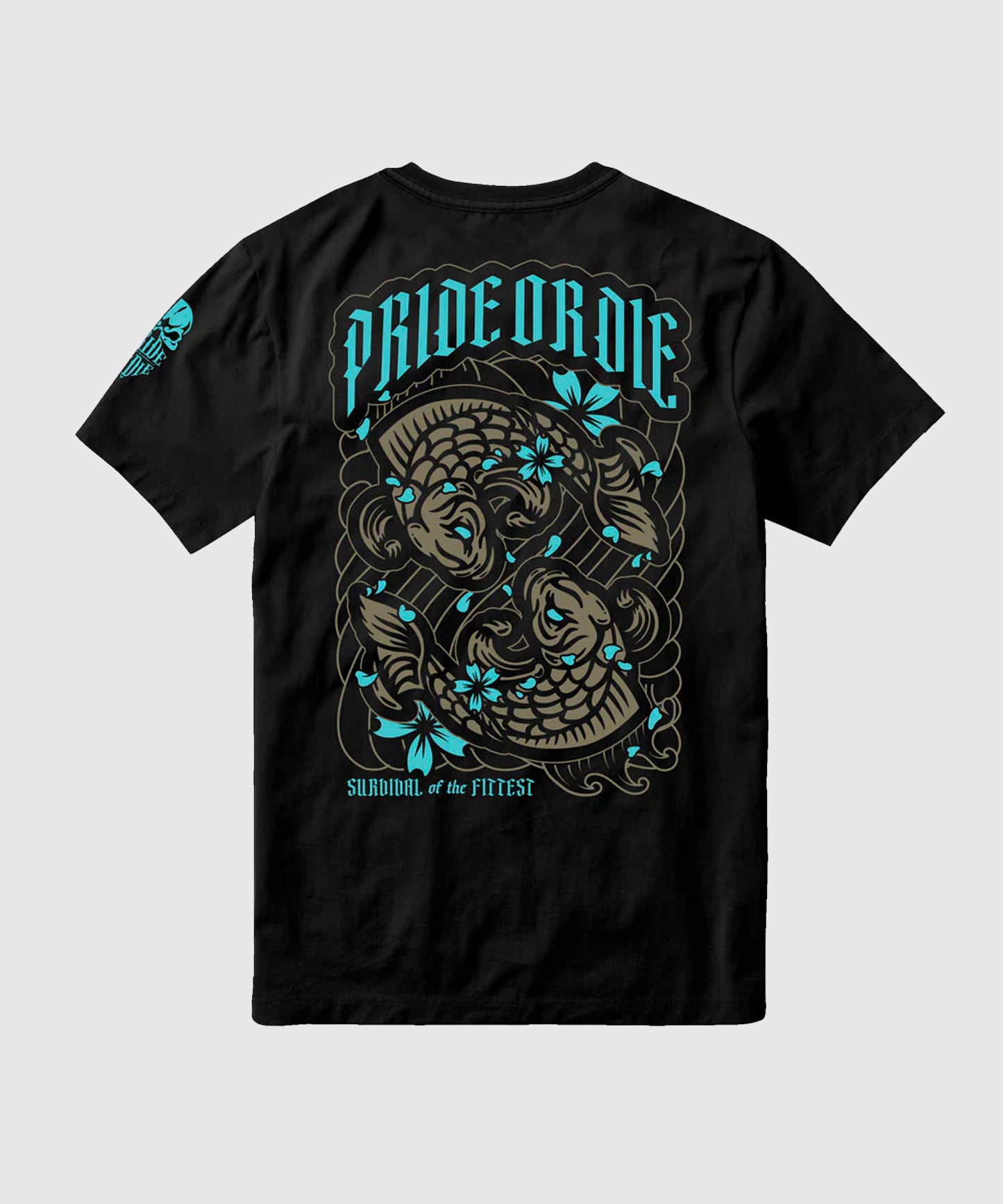 T-Shirt Pride Or Die Survival Of The Fittest - Noir