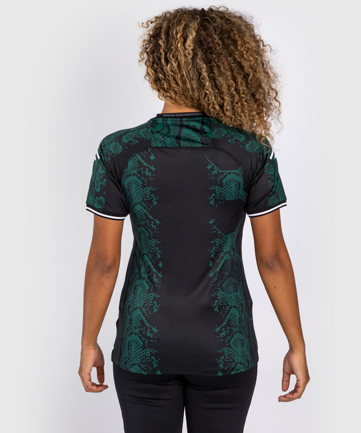 Women's UFC Adrenaline by Venum Authentic Fight Night Technical T-Shirt - Emerald Edition - Green/Black