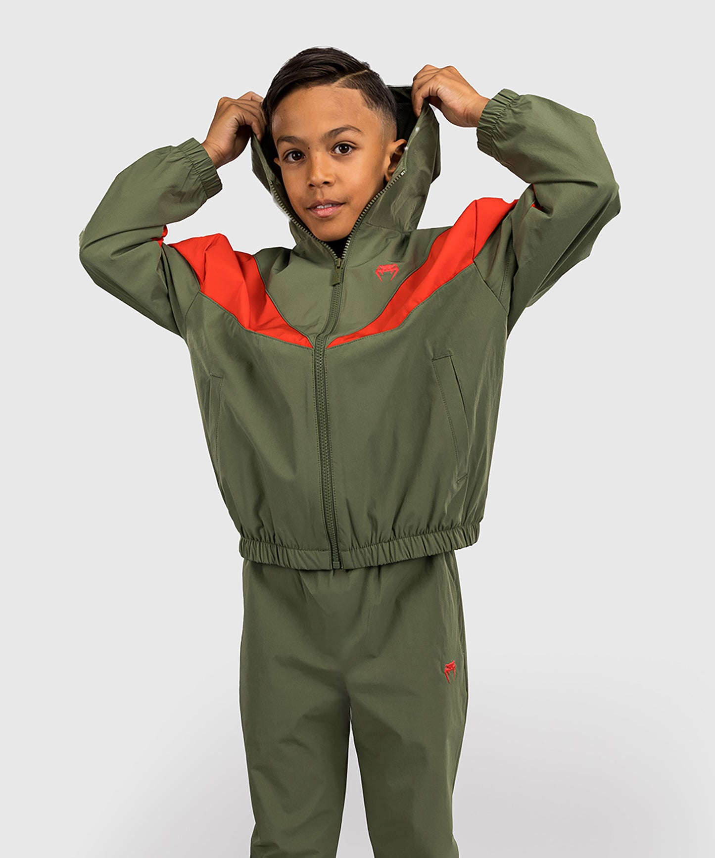 Venum Vectra Giacca da Track per Bambini - Verde Militare/Arancio