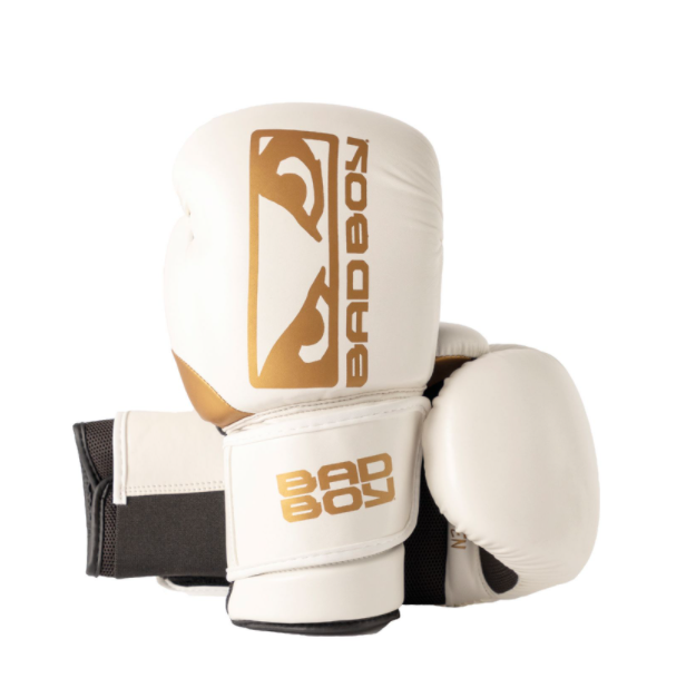 Gants de Boxe Zeus Bad Boy - Blanc/Or