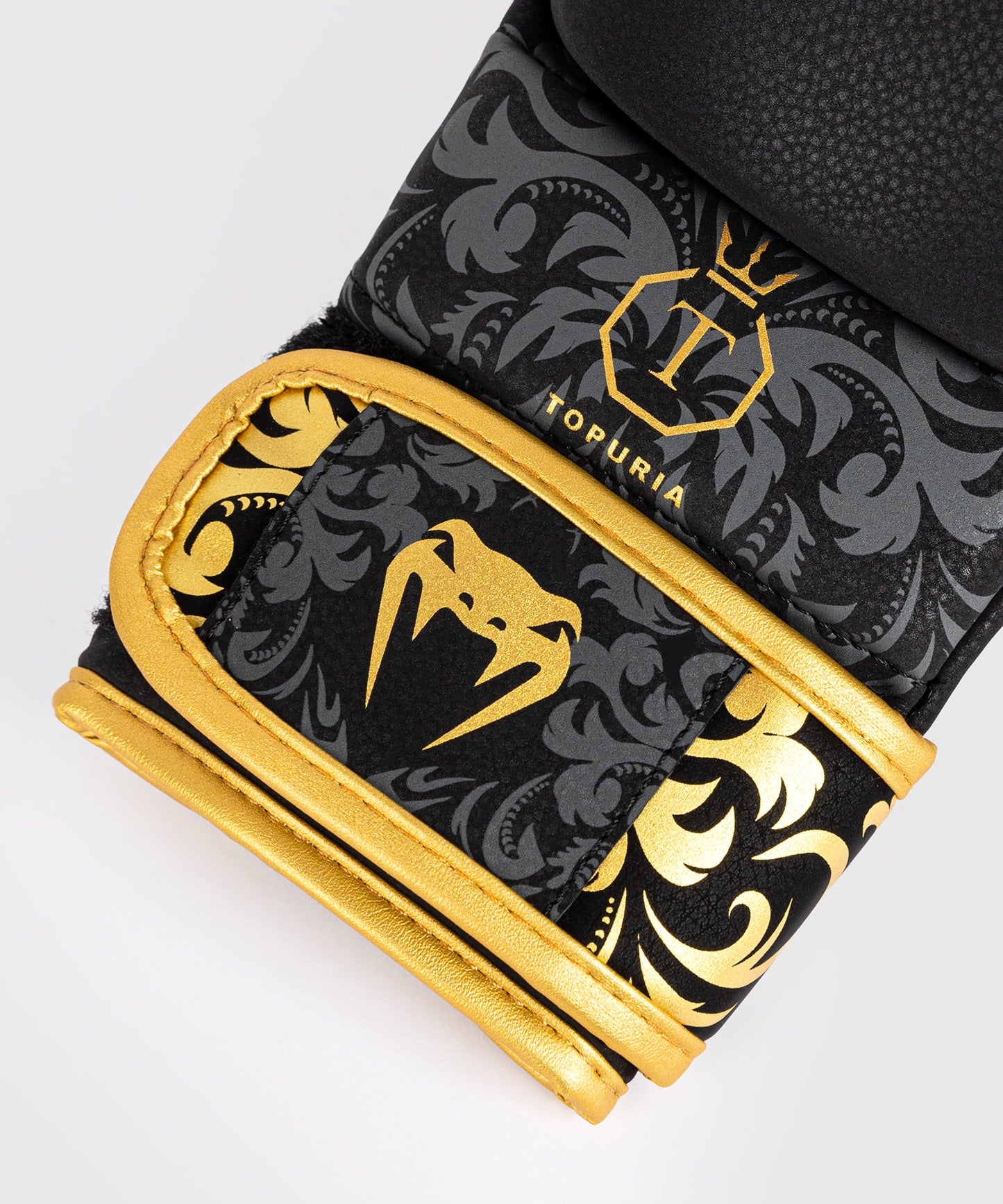 Venum Serpenti Guantes de Sparring MMA - Negro/Plata/Oro