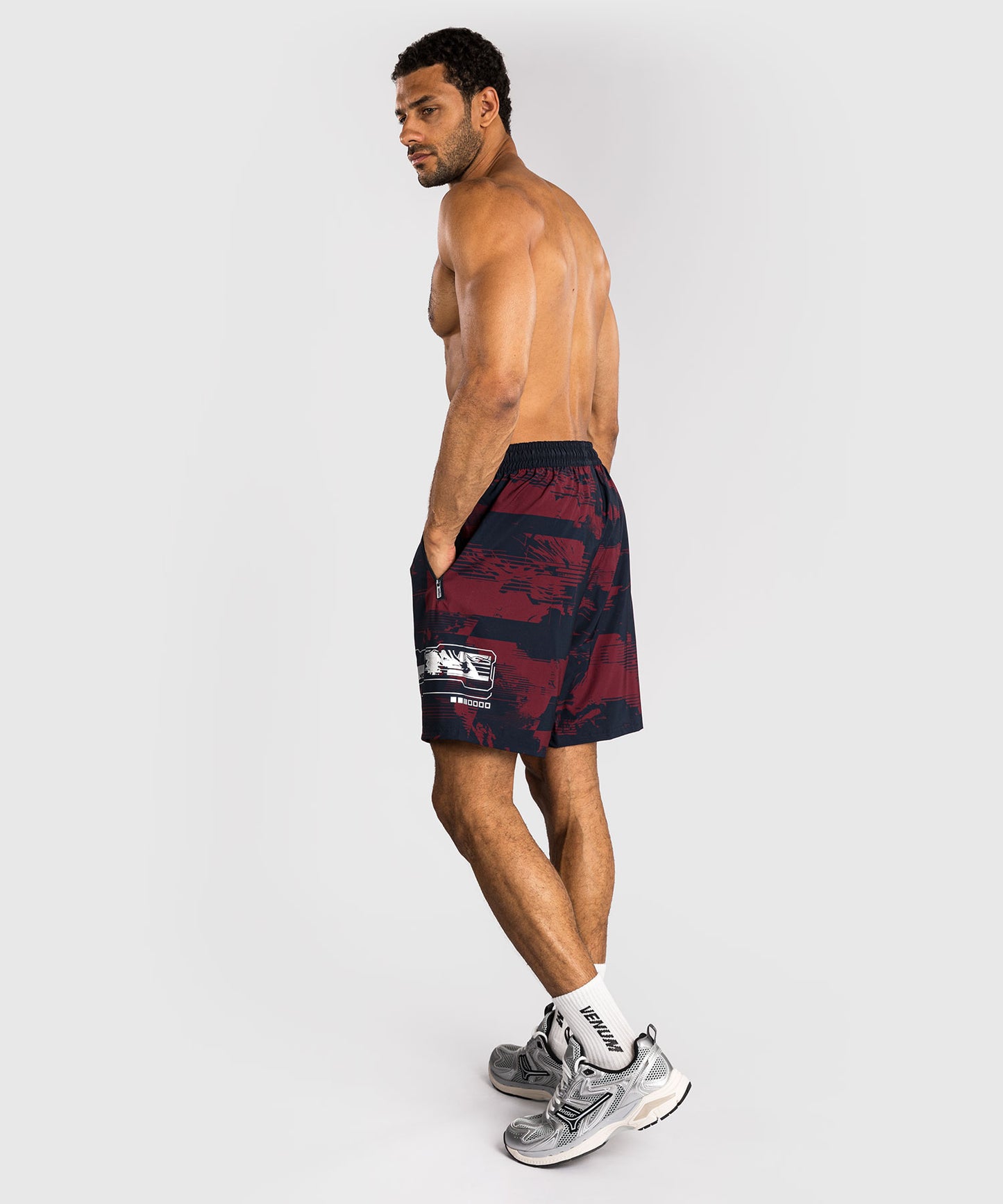 UFC Zenith by Venum Authentic Fight Week Pantaloncini Performance Uomo - Blu navy/Bordeaux/Argento