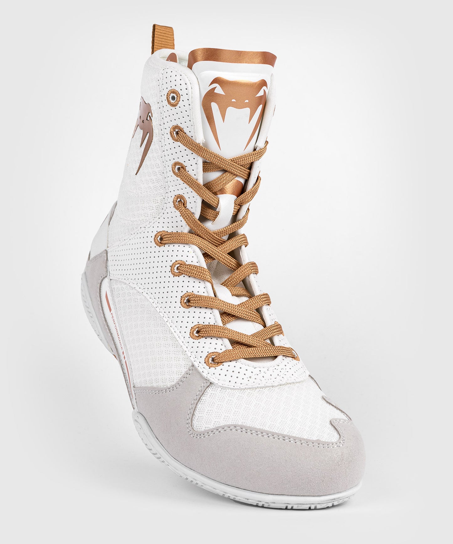 Venum Elite Boxing Shoes - White/Gold