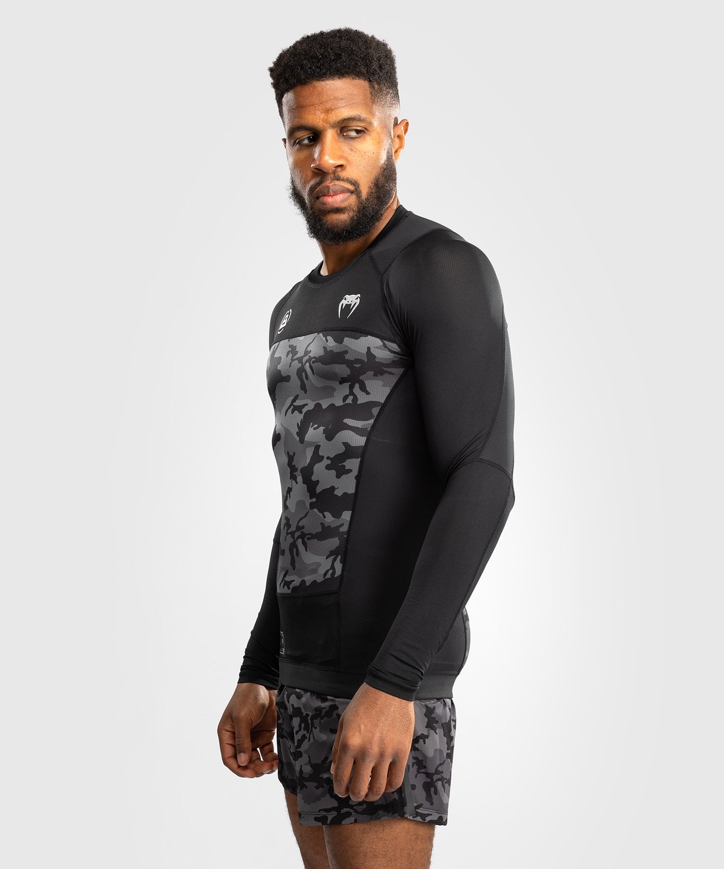 Venum x Polaris Camiseta de Manga Larga Rashguard - Negro/Gris Tormenta