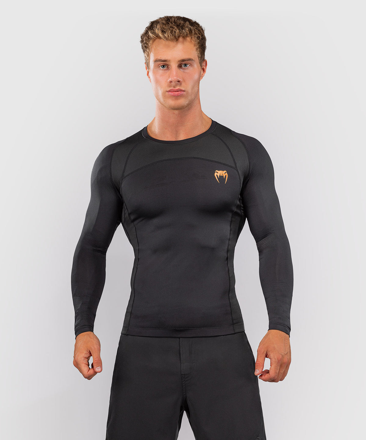 Venum G-Fit Revolution Langarm-Rashguard - Schwarz/Kupfer