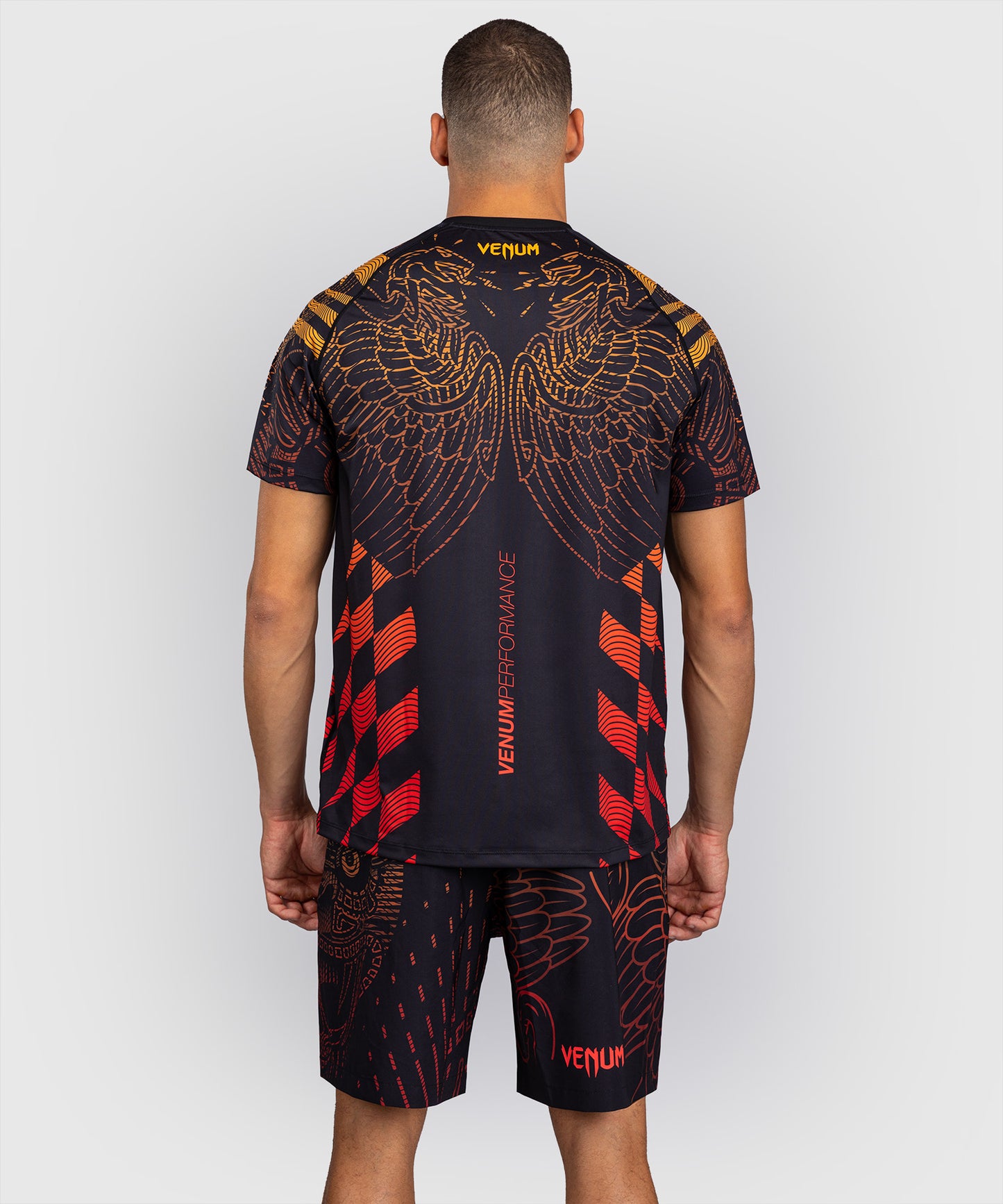 Venum Quetzal Fury Dry-Tech T-Shirt - Schwarz/Fury Rot/Tangerine