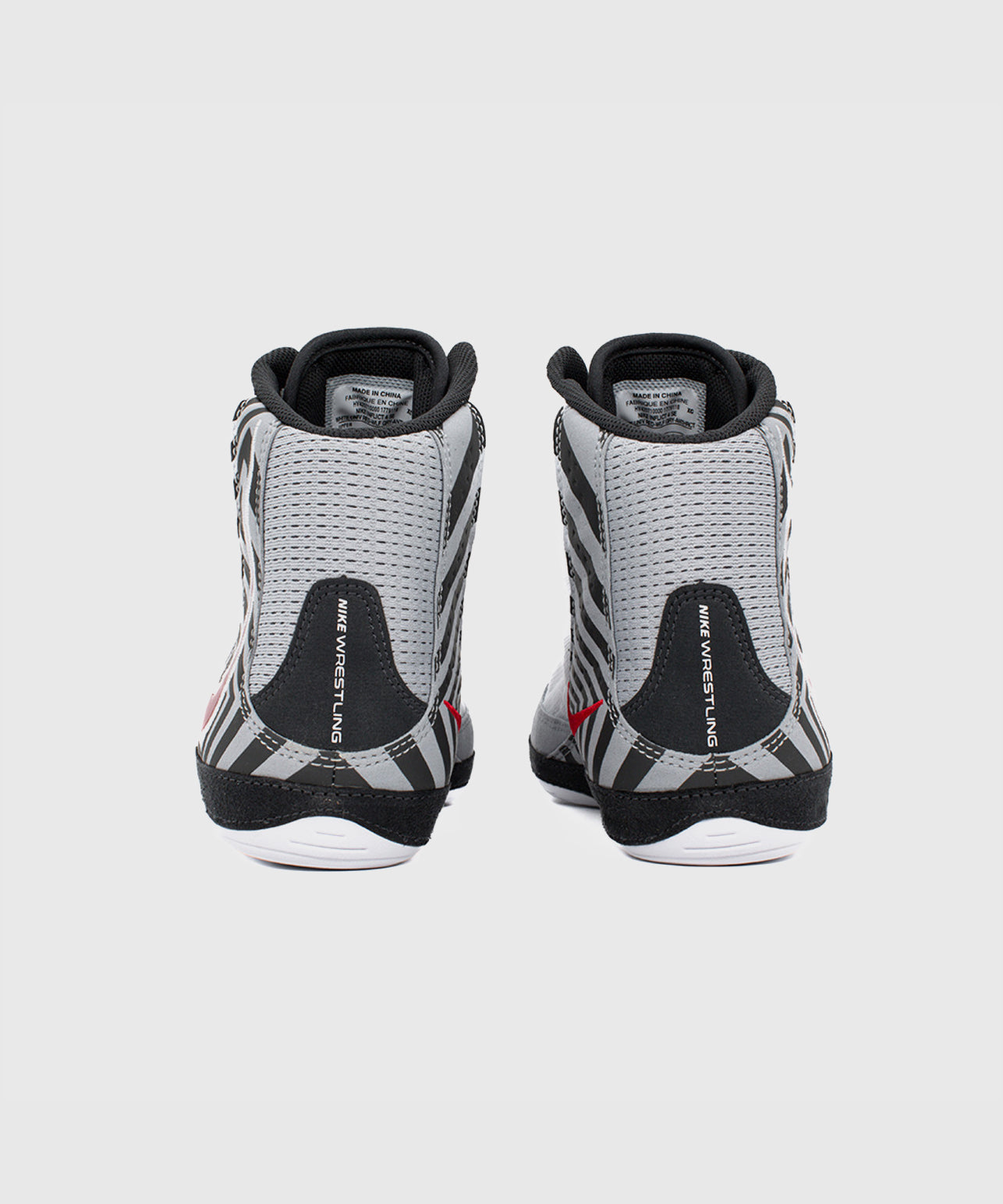 Nike Inflict 4 Se Wrestling Shoes - White/Grey/Red