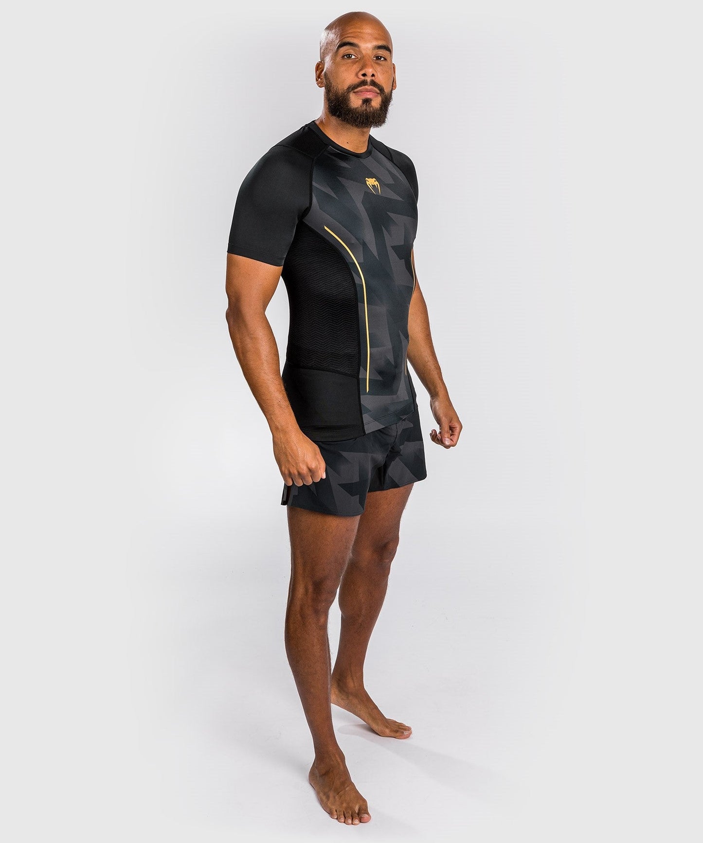 Rashguard Venum Razor - Short Sleeve - Black/Gold