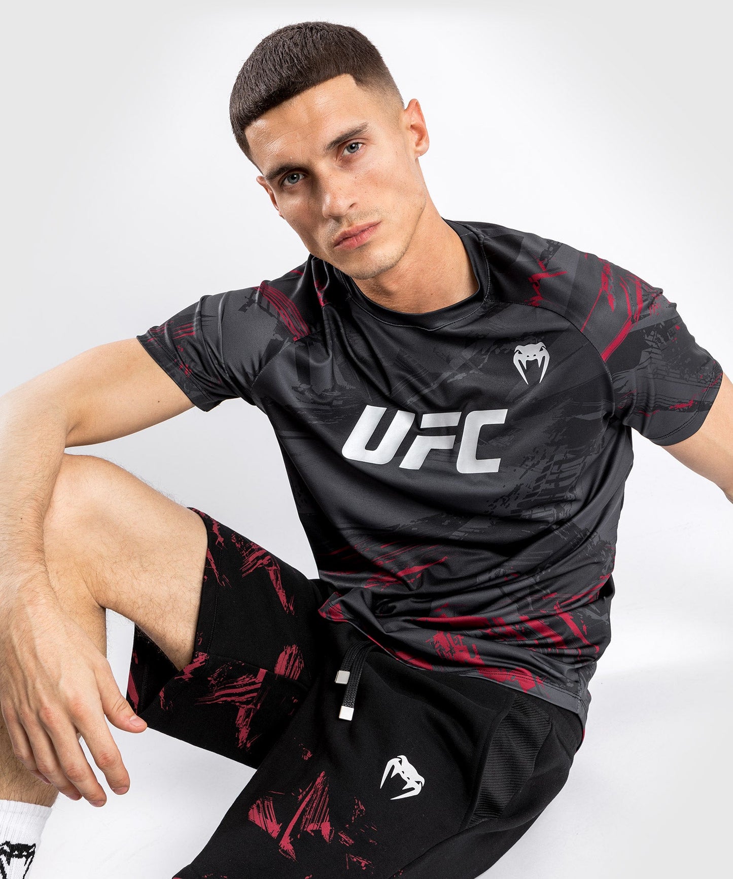 UFC Venum Authentic Fight Week 2.0 Men's Dry Tech Short Sleeve T-Shirt - Black
