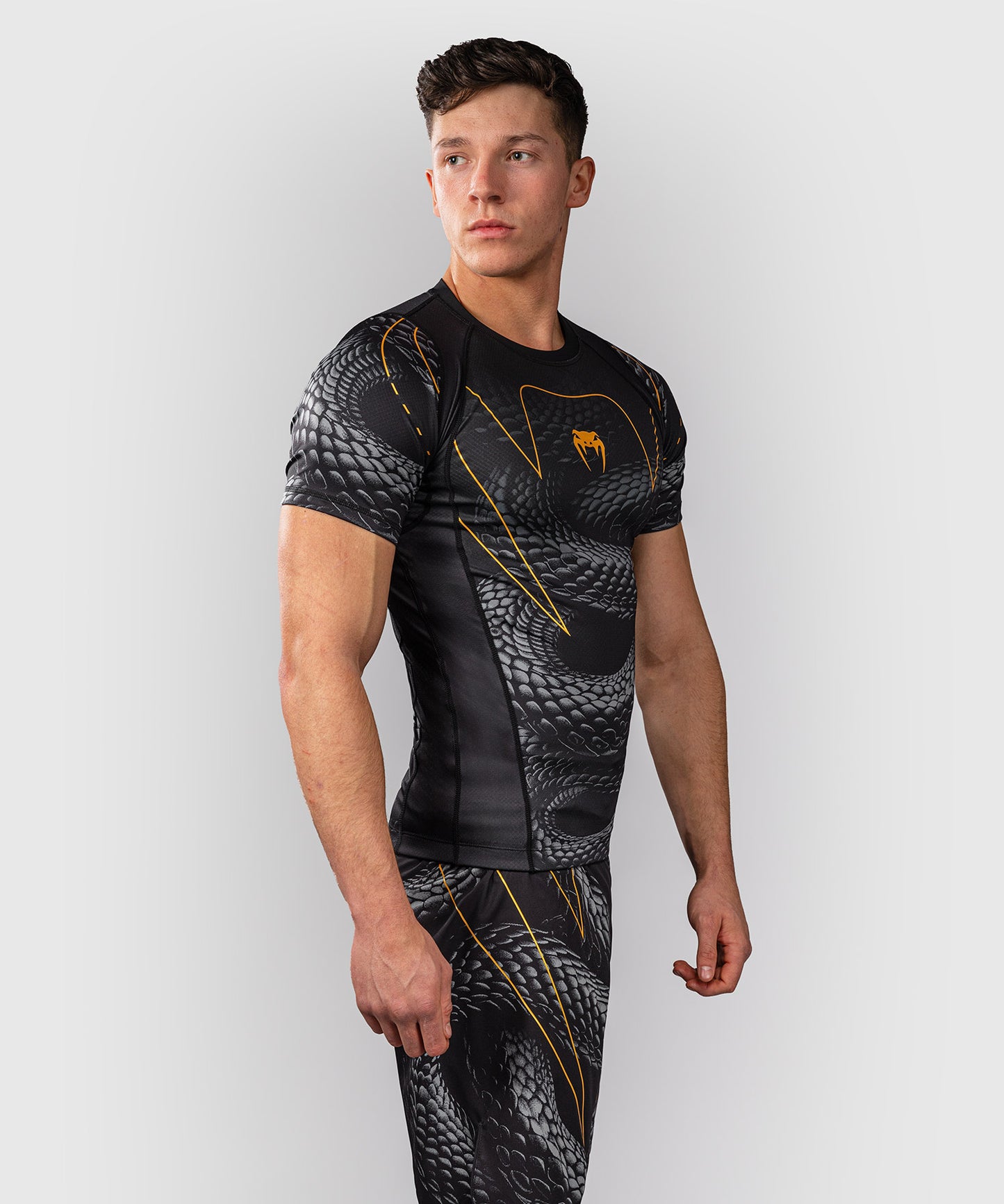 Venum Matupa Short Sleeve Rashguard - Black/Grey/Gold