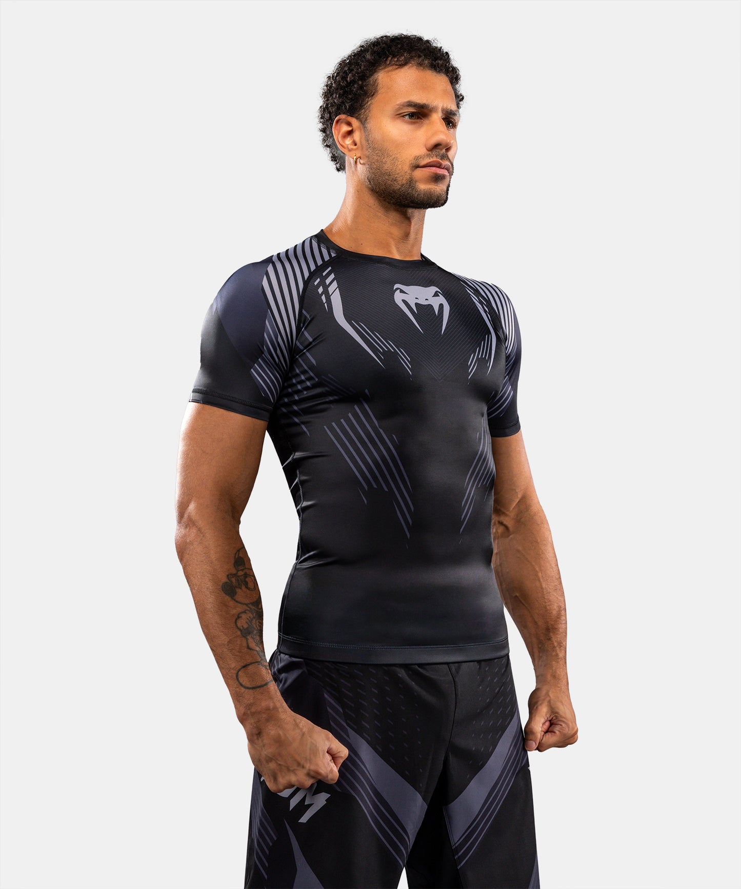 Venum No-Gi 6.0 Short Sleeve Rashguard - Black/Grey