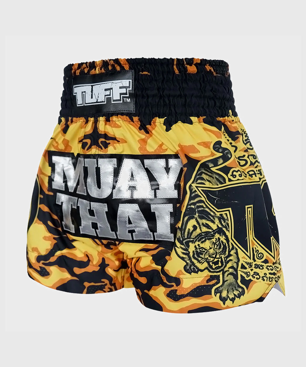 Tuff Yellow Military Camouflage Muay Thai Shorts - Gelb/Schwarz