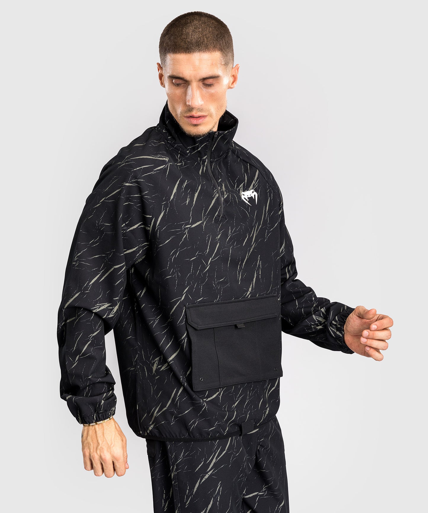 Venum Trooper Chaqueta de Chándal Para Hombre - Negro/Arena Piedra