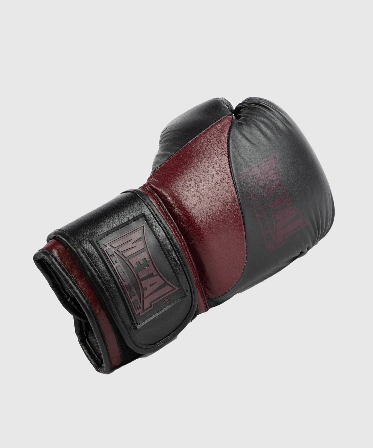 Metal Boxe Metal Omega Leather Boxing Gloves - Black/Bordeaux