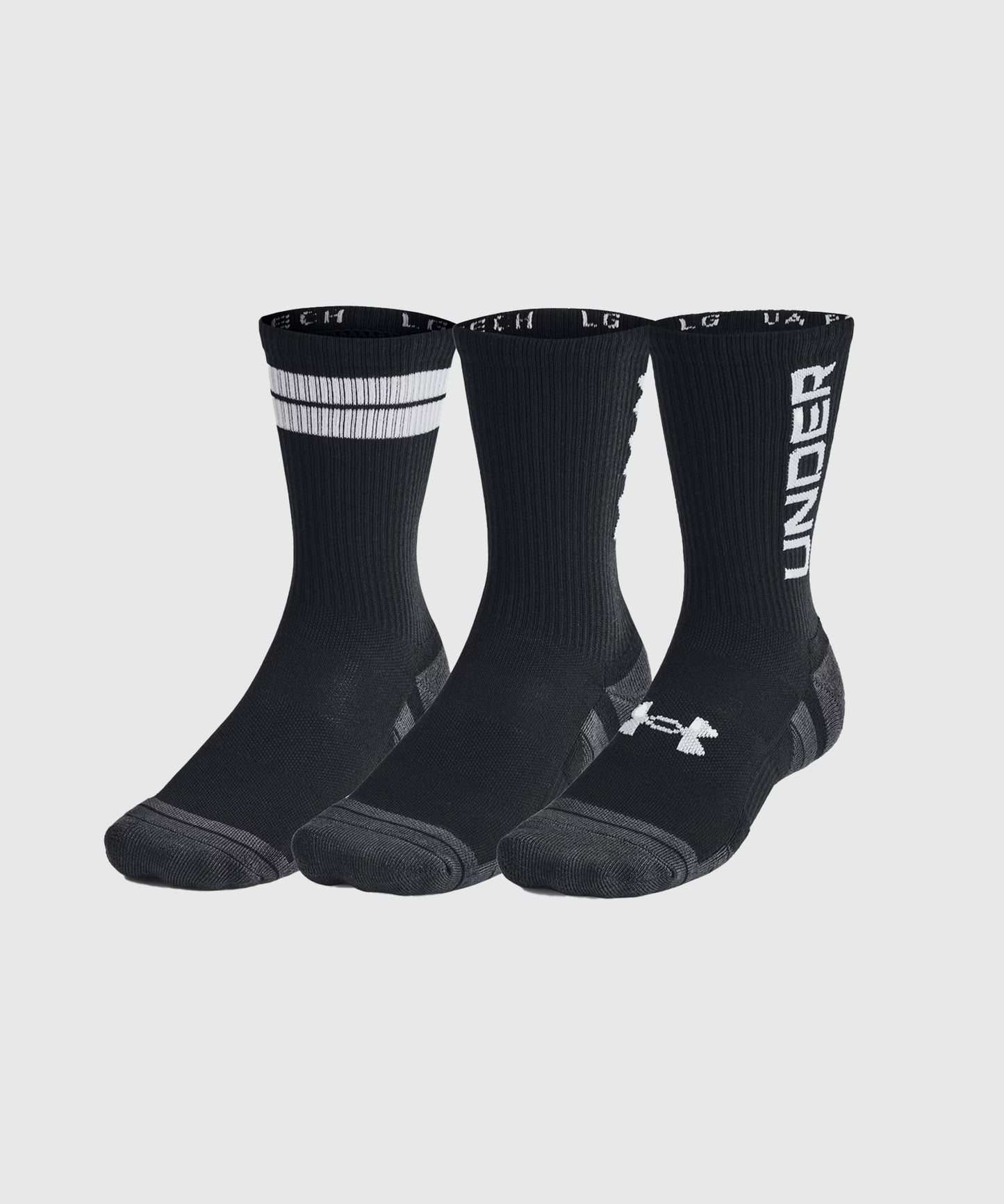 Lot De 3 Paires De Chaussettes Hautes Under Armour Ua Performance Tech - Noir