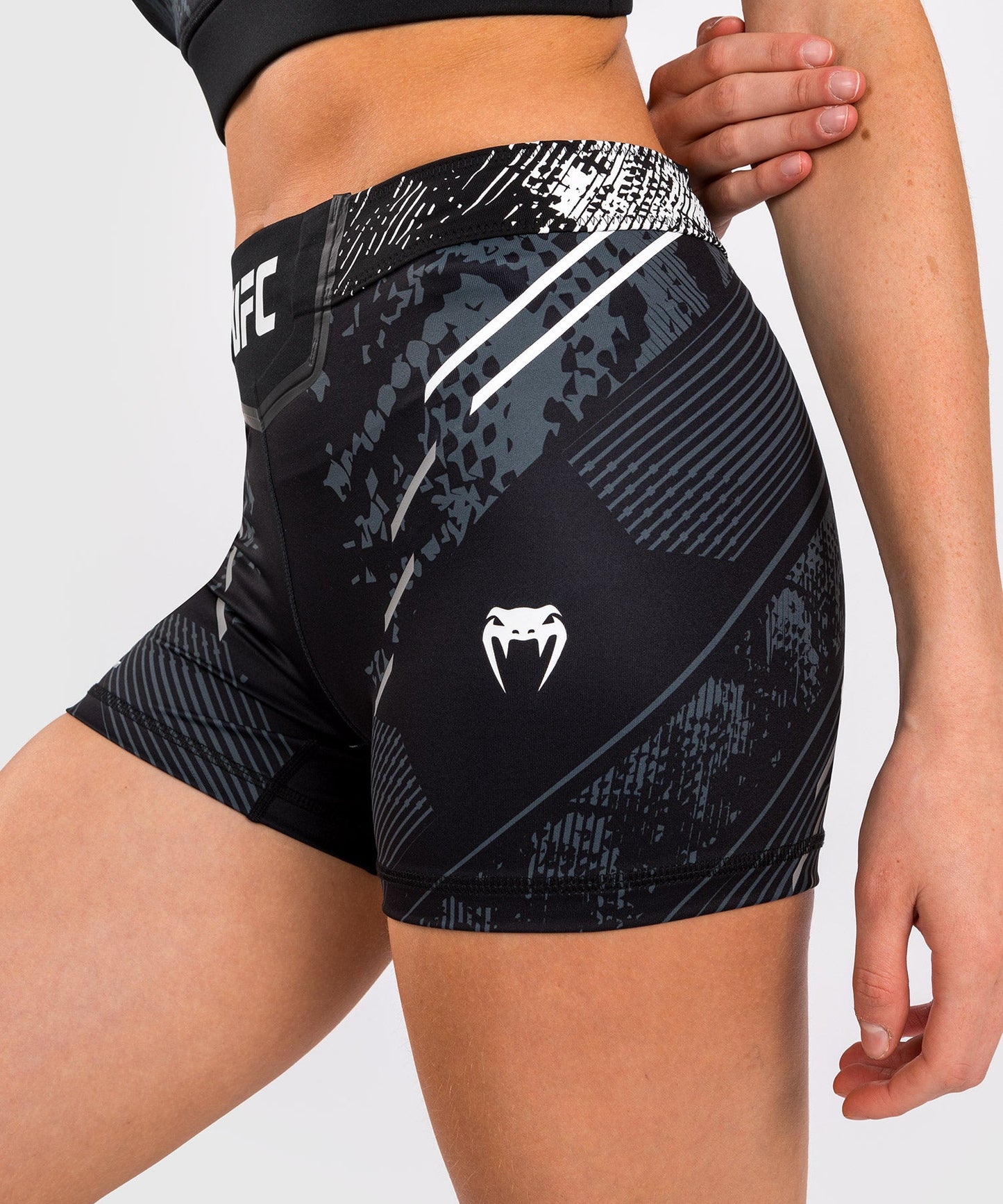 UFC Women's Fit Compression Short Adrenaline by Venum Authentic Fight Night - Black