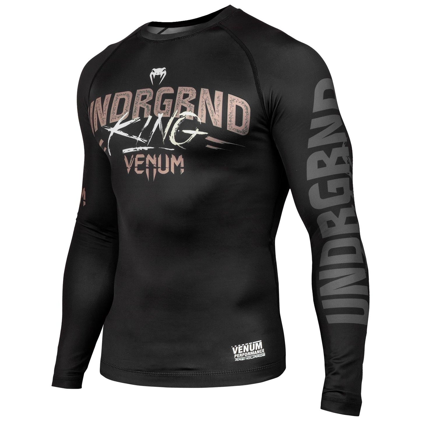 Rashguard Venum Underground King - Manches longues - Noir/Sable