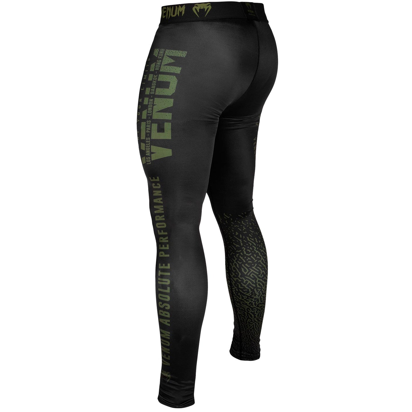 Venum Signature Compression Tights - Black/Khaki - Exclusive